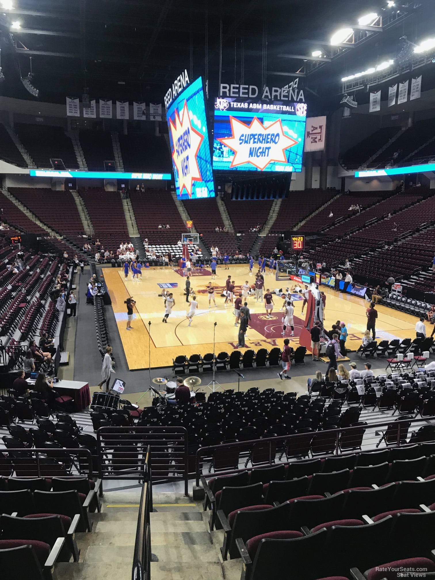 section 130, row j seat view  - reed arena