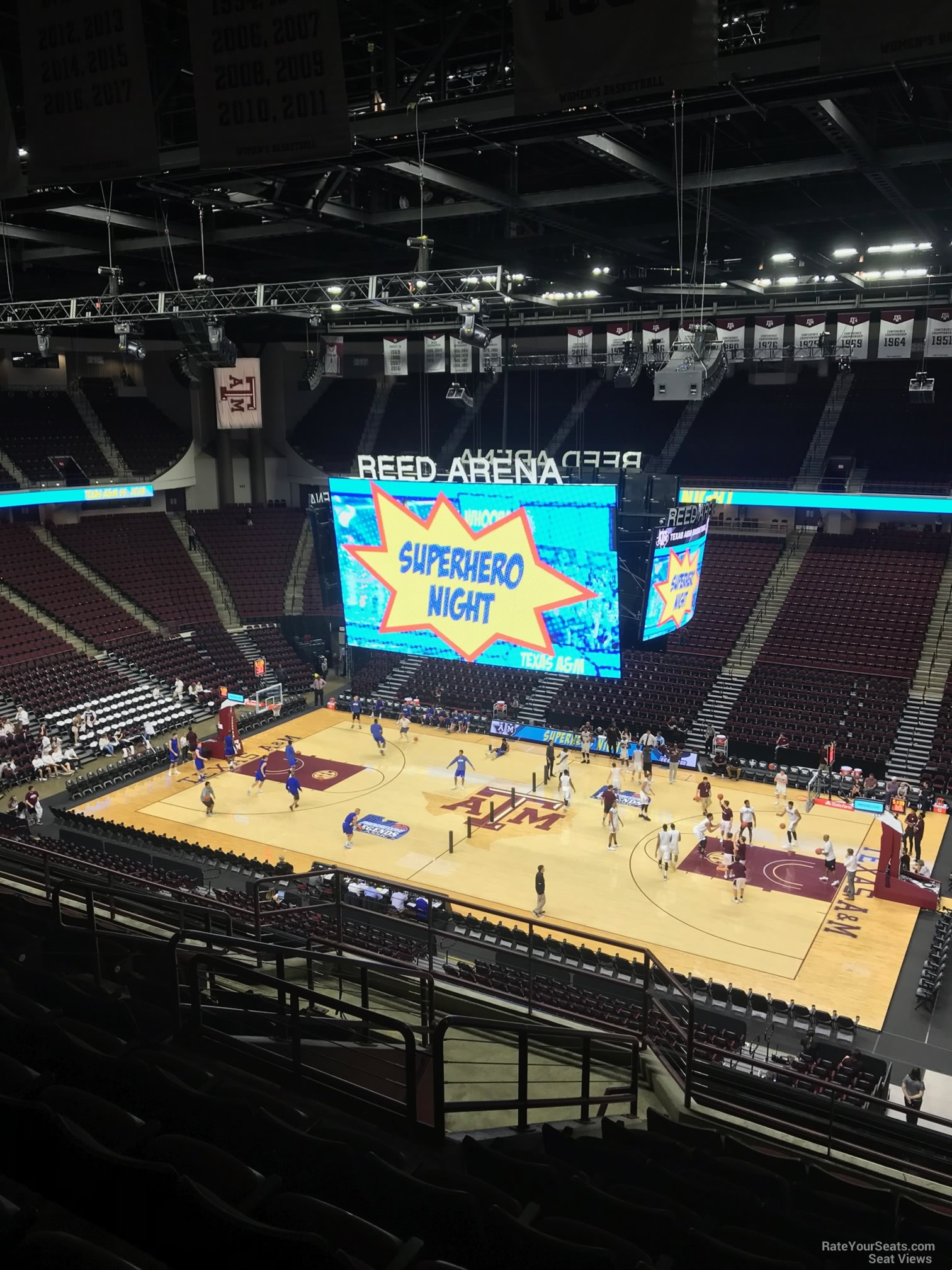 section 203, row j seat view  - reed arena