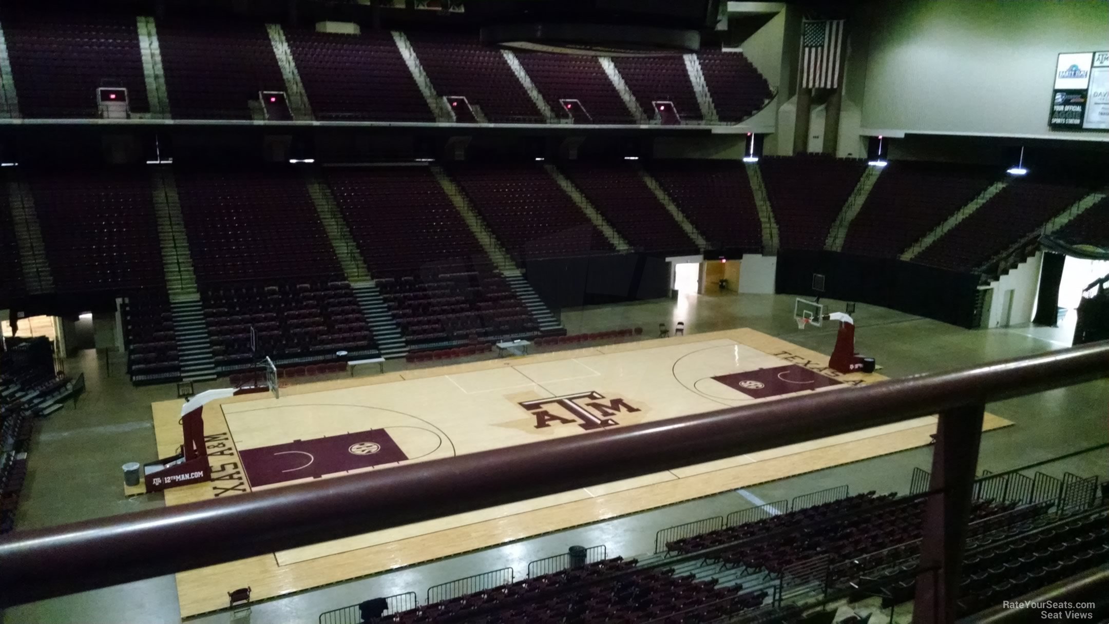 section 207, row b seat view  - reed arena