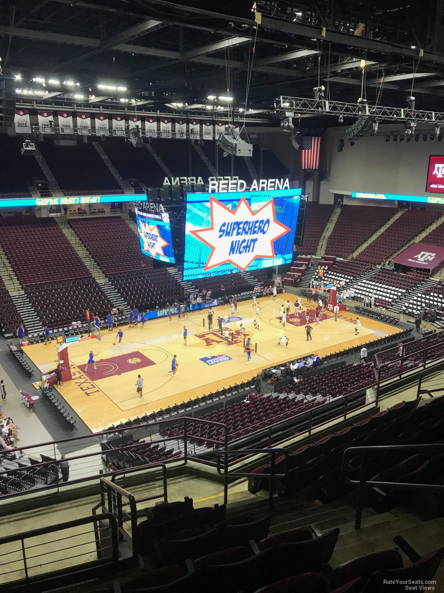 section 208, row j seat view  - reed arena