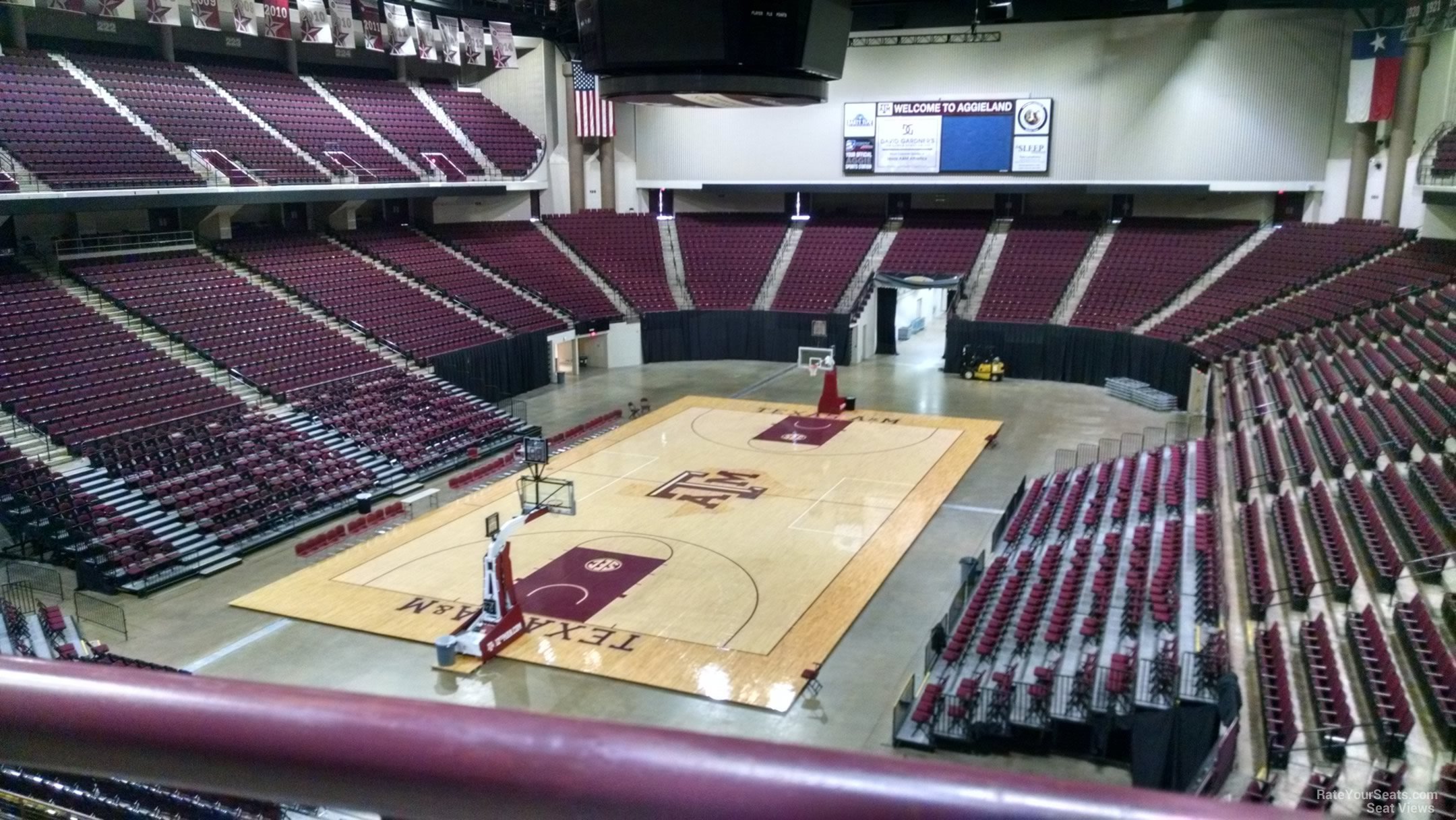 section 210, row b seat view  - reed arena