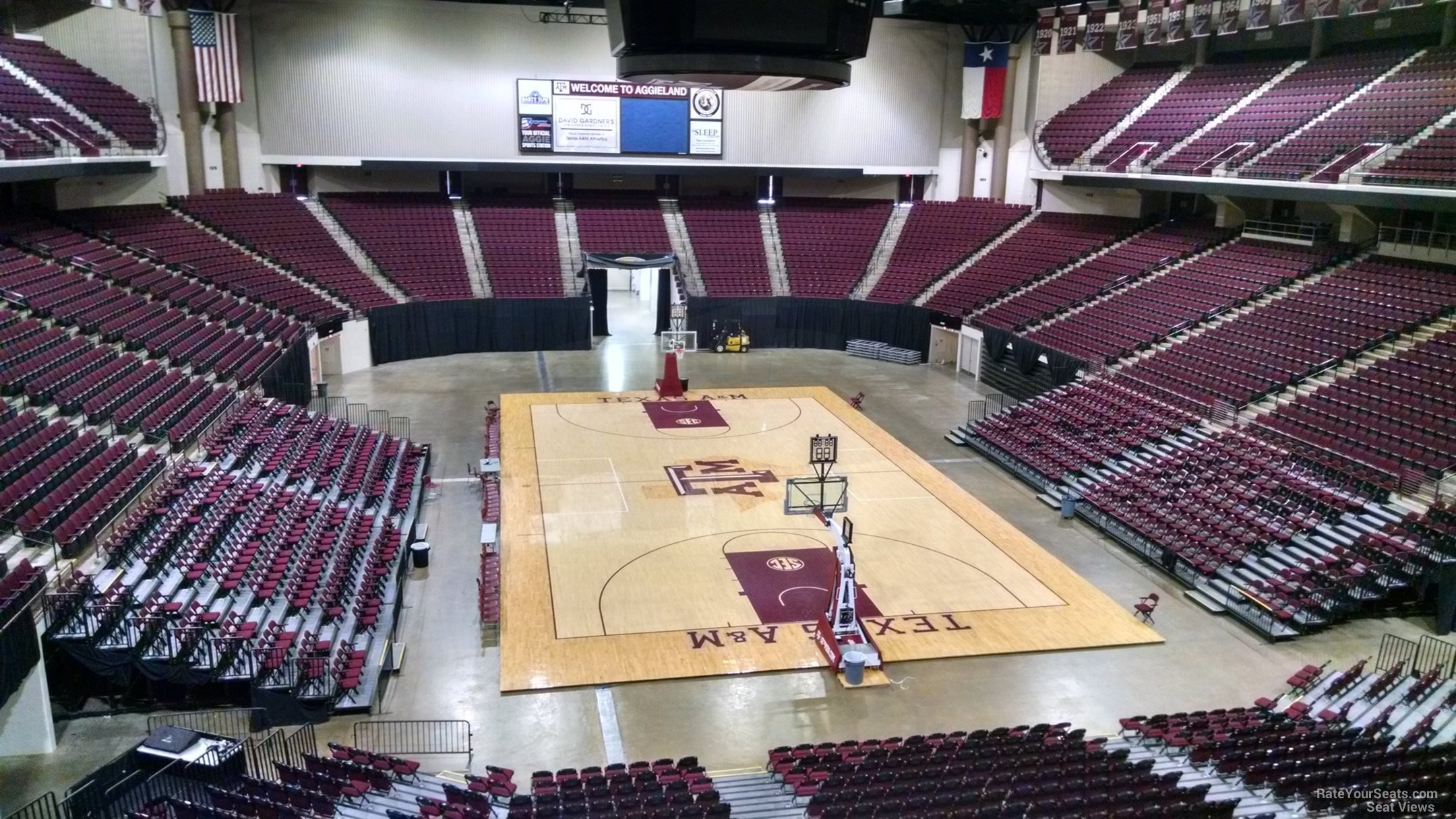 section 214, row b seat view  - reed arena