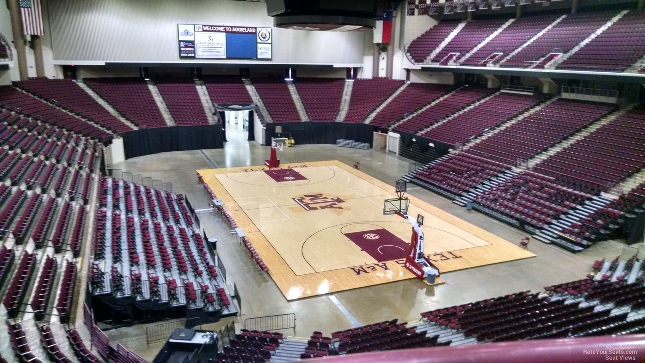 section 216, row b seat view  - reed arena