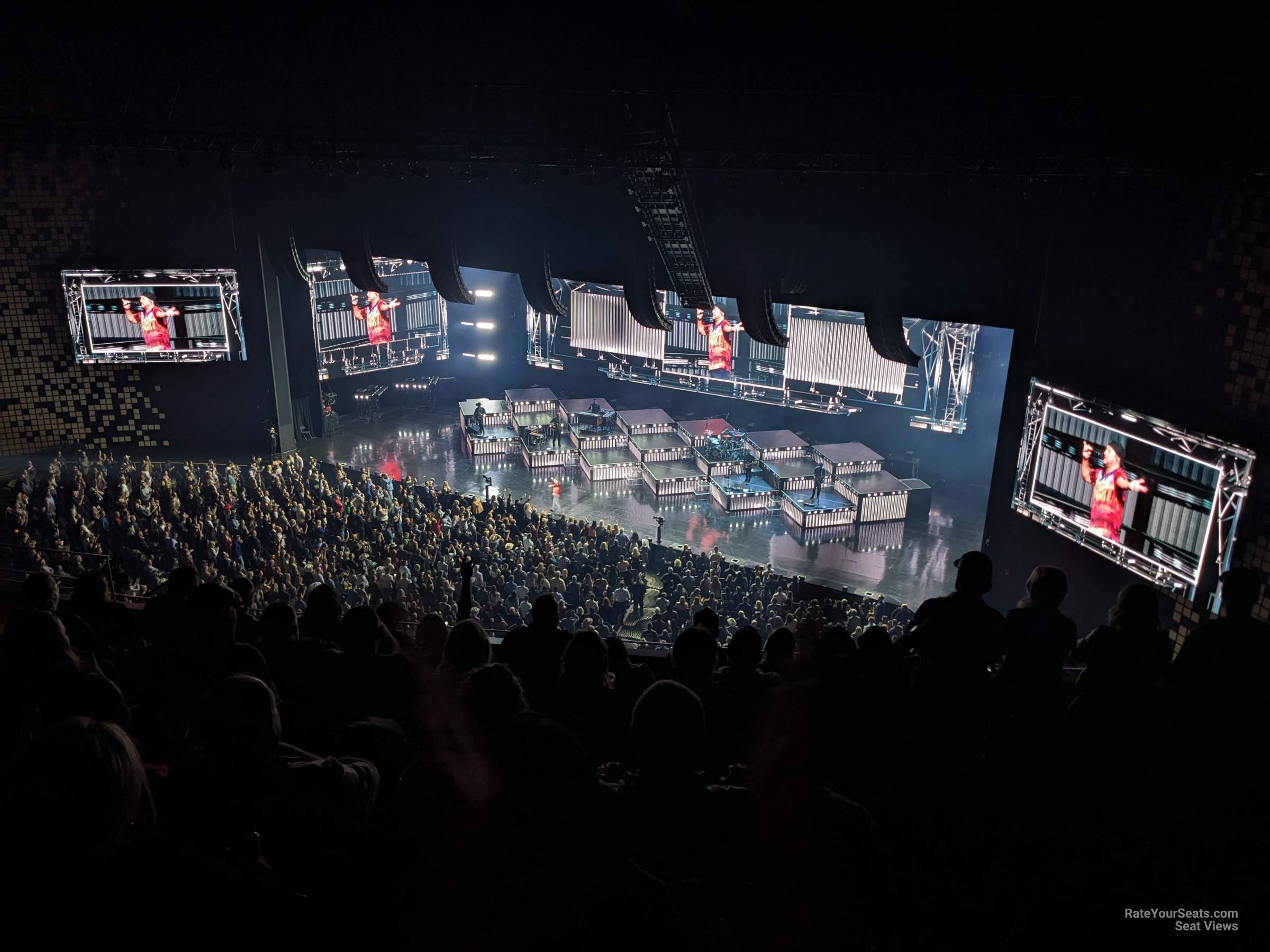 balcony 2, row g seat view  - resorts world theatre las vegas