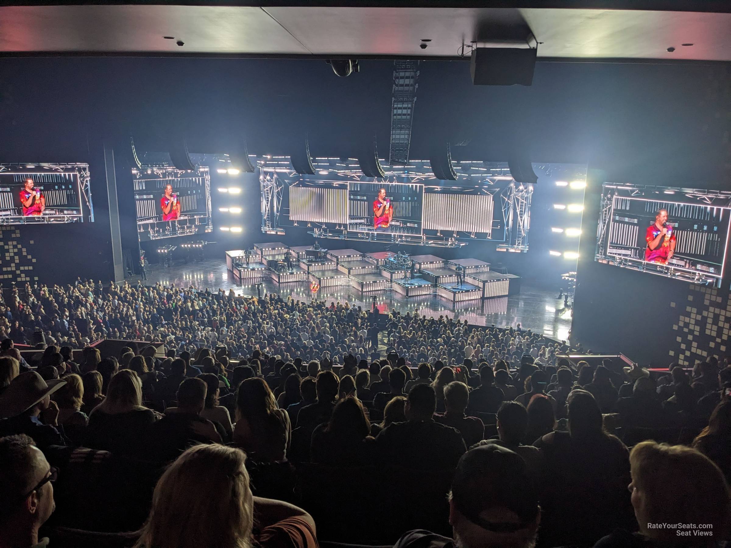 mezzanine 3, row m seat view  - resorts world theatre las vegas