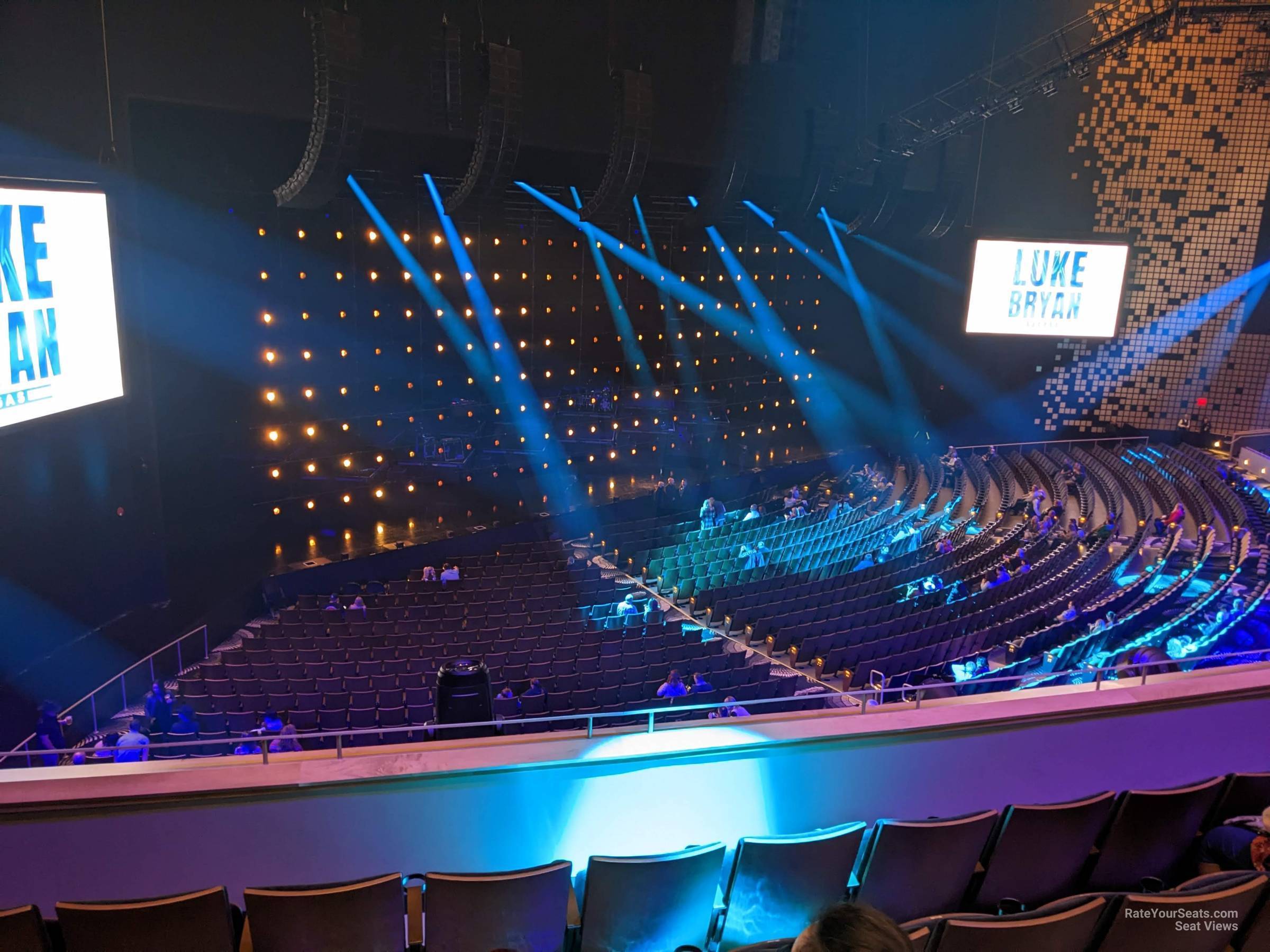 mezzanine 6, row e seat view  - resorts world theatre las vegas