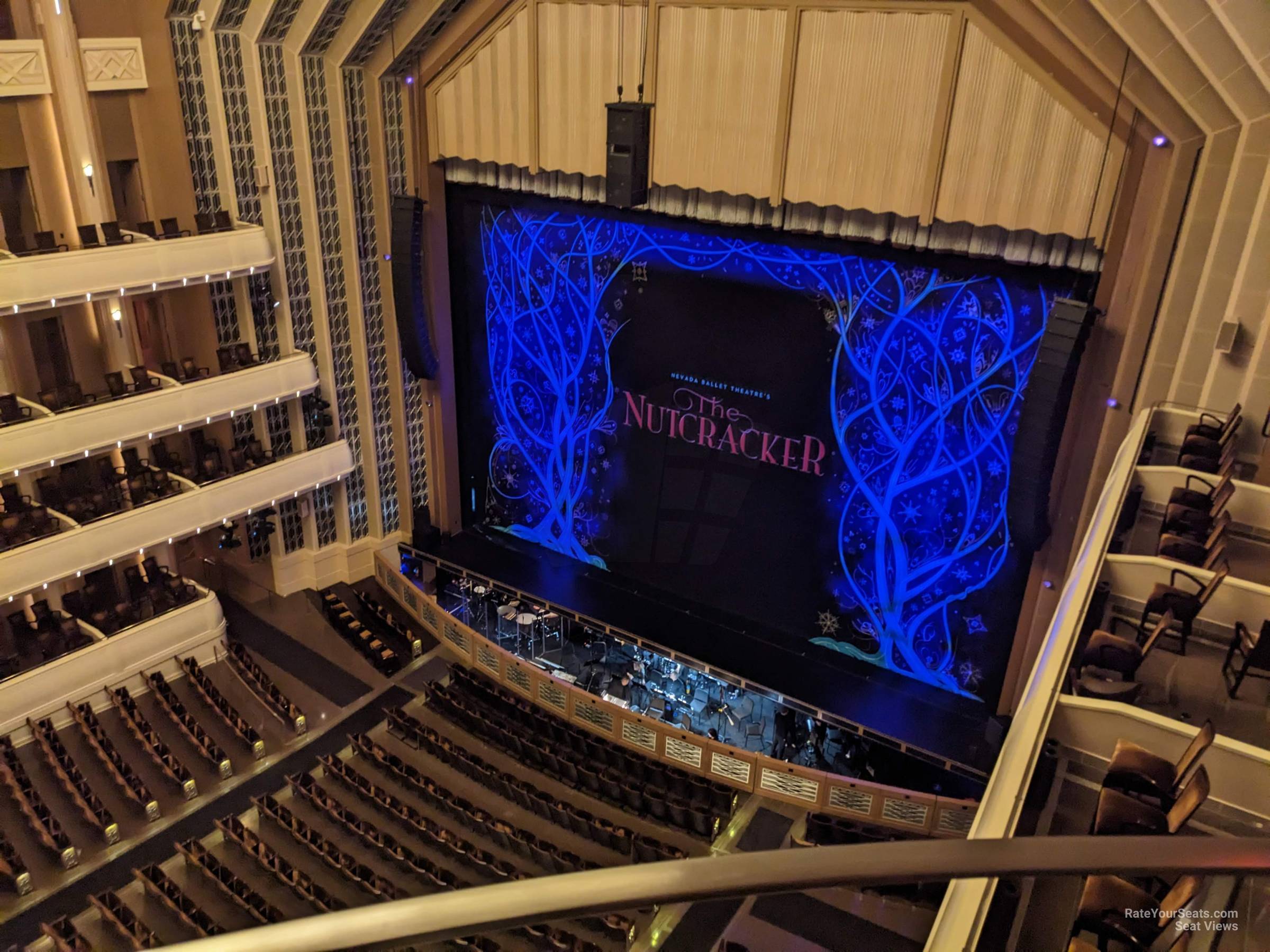 balcony right, row a seat view  - reynolds hall at smith center