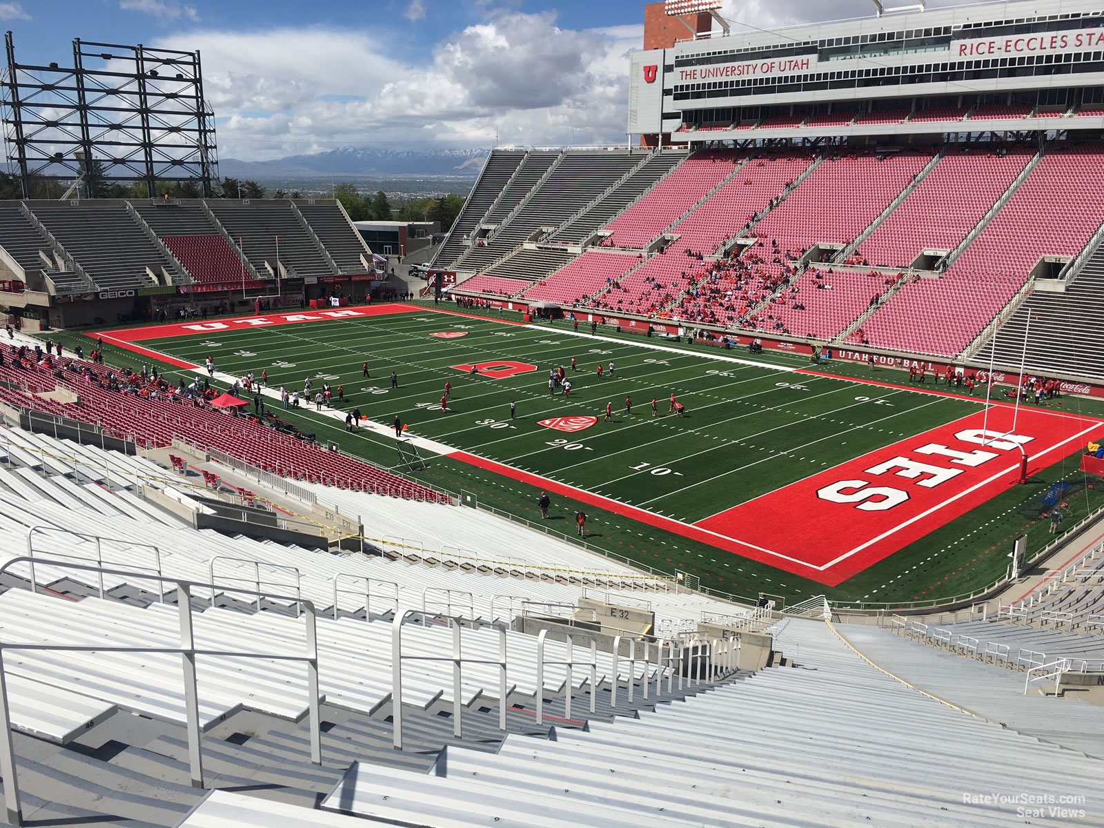 section e30, row 50 seat view  for football - rice-eccles stadium