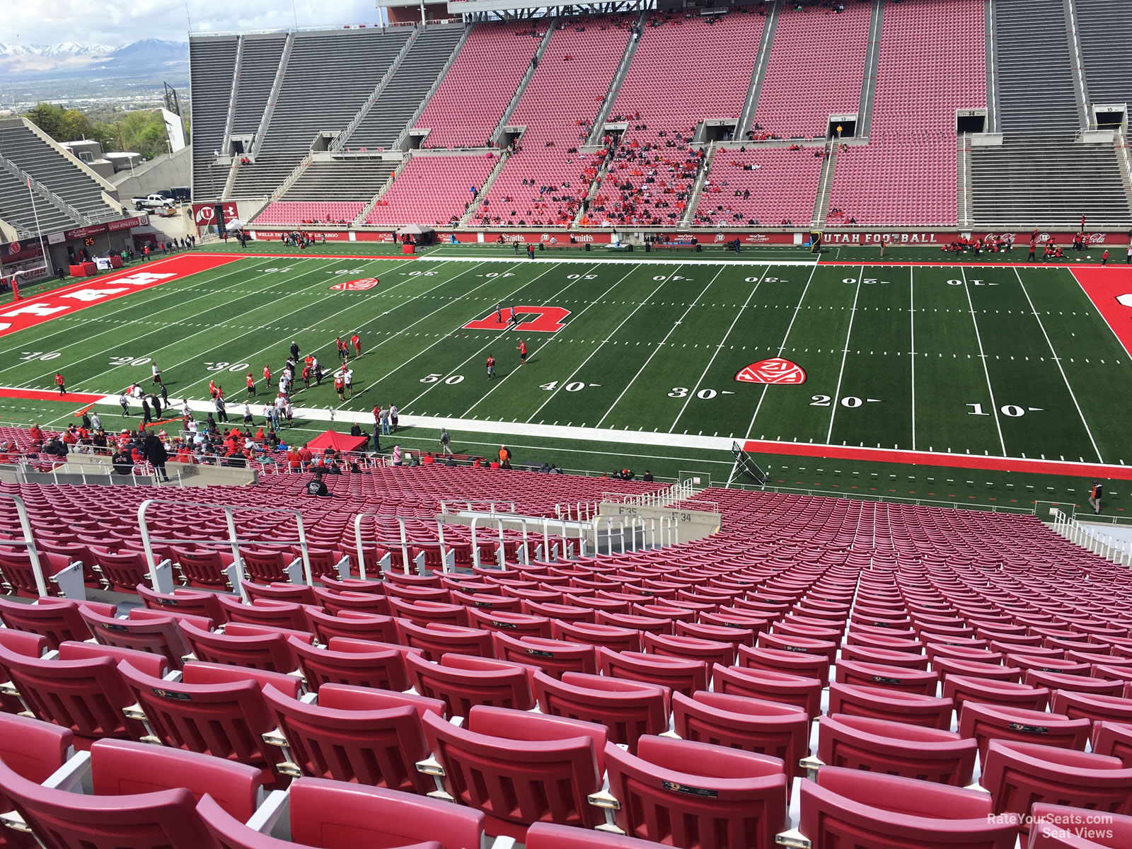 section e34, row 50 seat view  for football - rice-eccles stadium