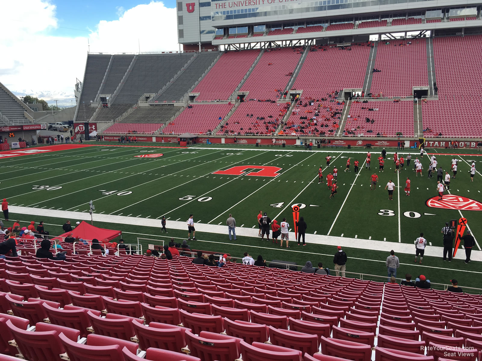section e35, row 20 seat view  for football - rice-eccles stadium