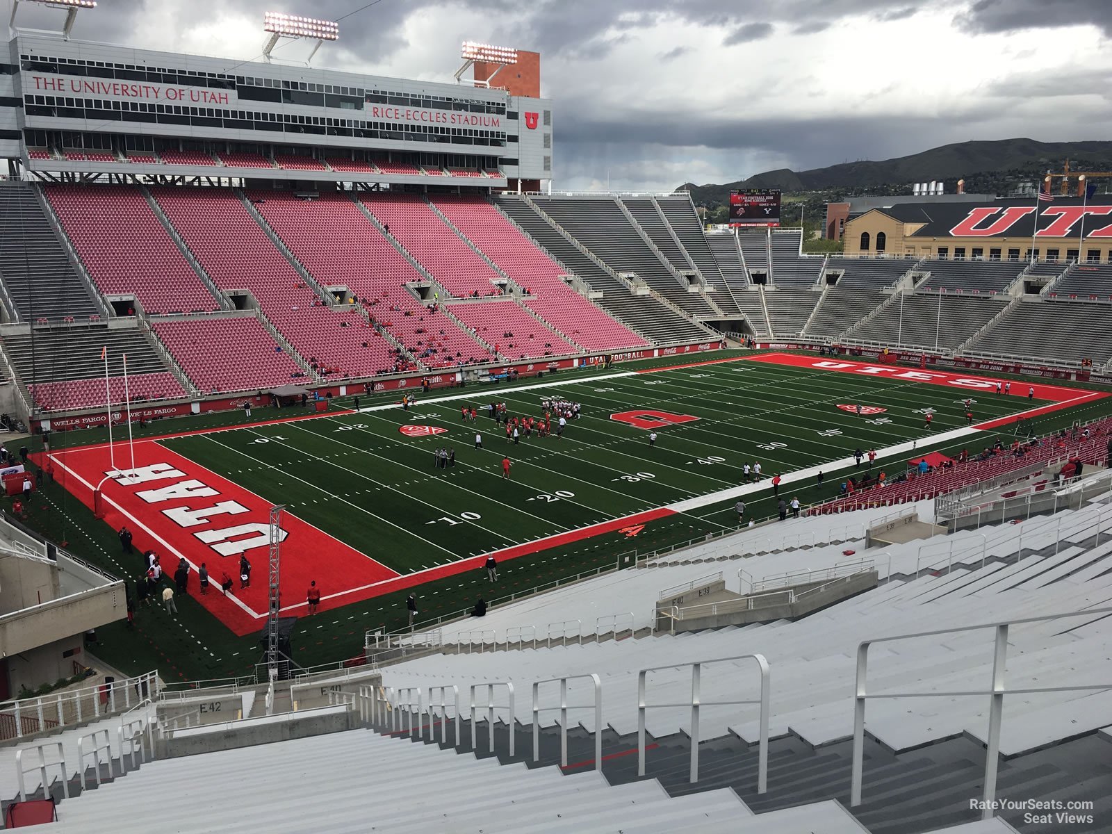 section e41, row 50 seat view  for football - rice-eccles stadium