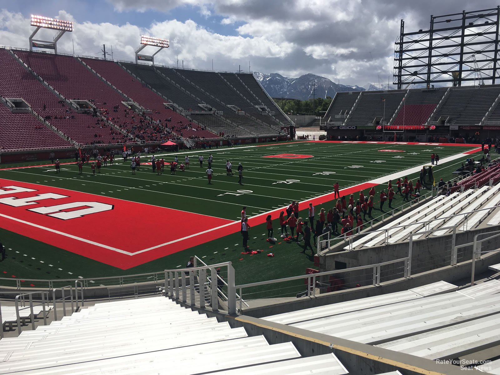 section n19, row 20 seat view  for football - rice-eccles stadium