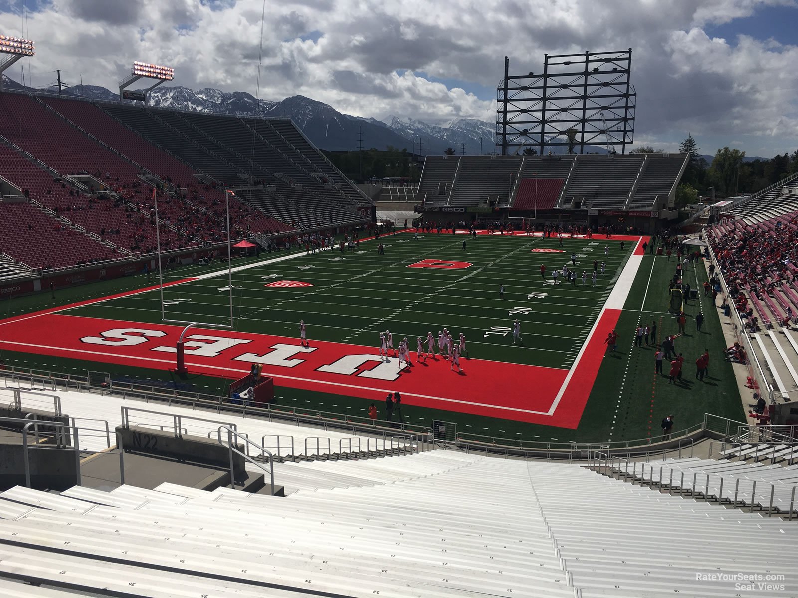 section n22, row 40 seat view  for football - rice-eccles stadium