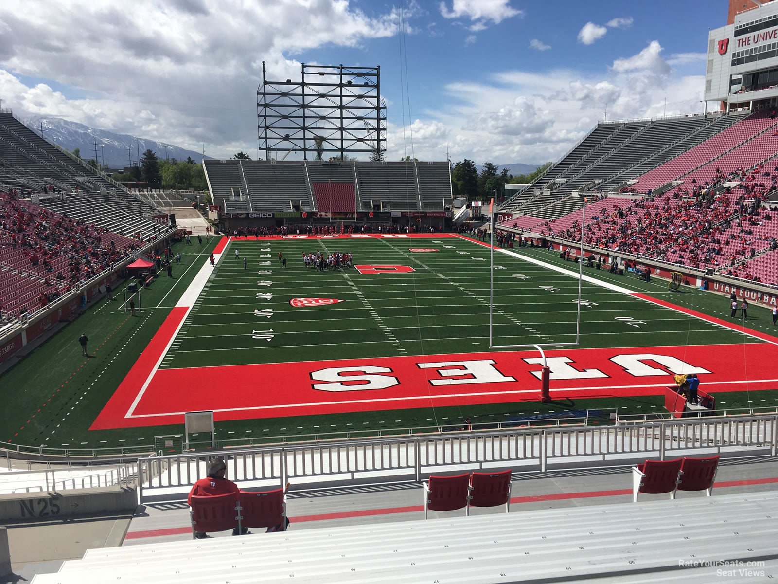 section n25, row 40 seat view  for football - rice-eccles stadium