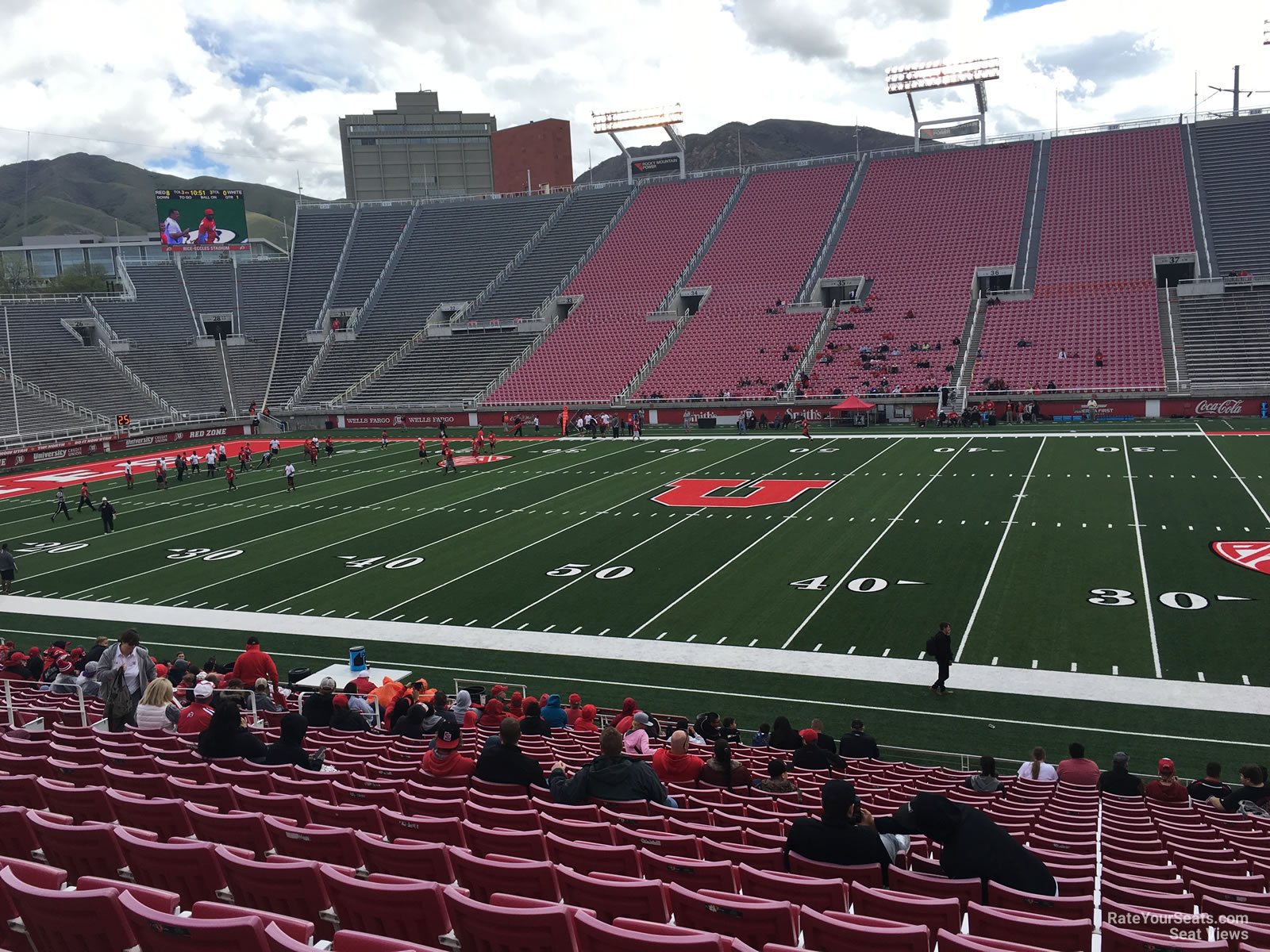 section w11, row 20 seat view  for football - rice-eccles stadium