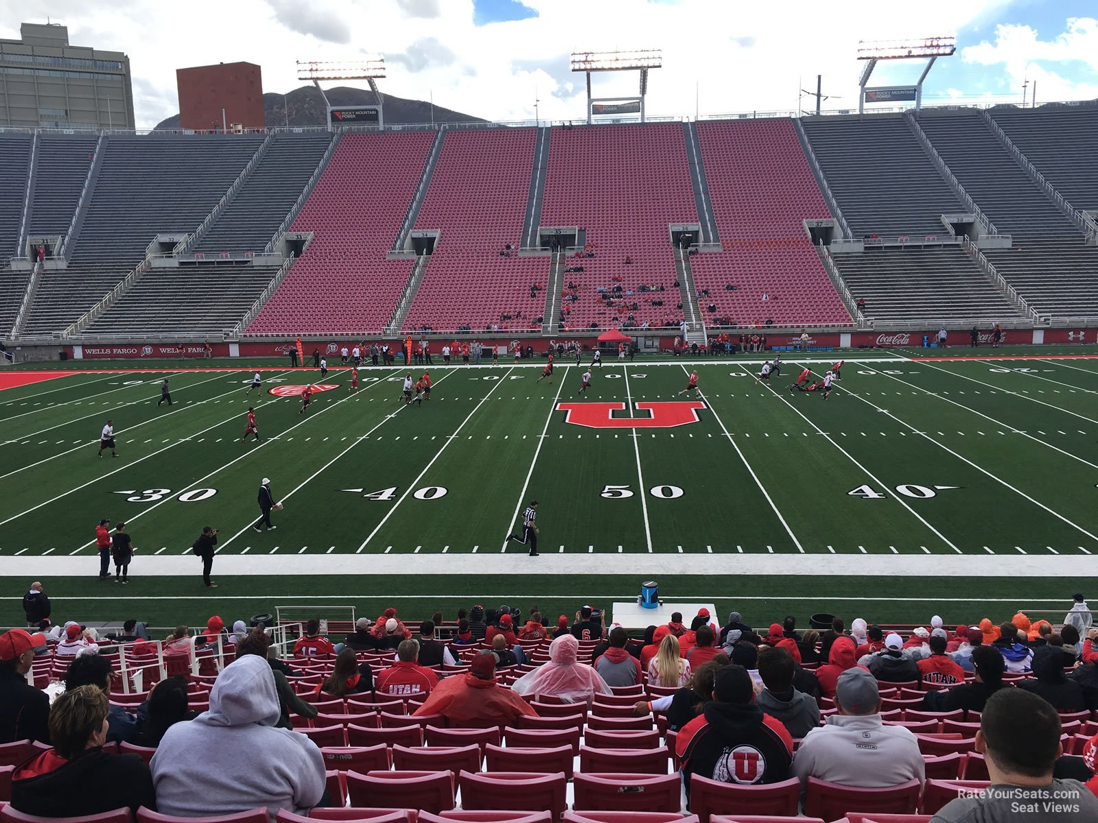 section w12, row 20 seat view  for football - rice-eccles stadium