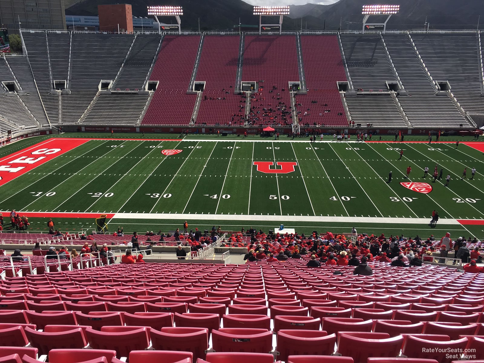 section w12, row 50 seat view  for football - rice-eccles stadium