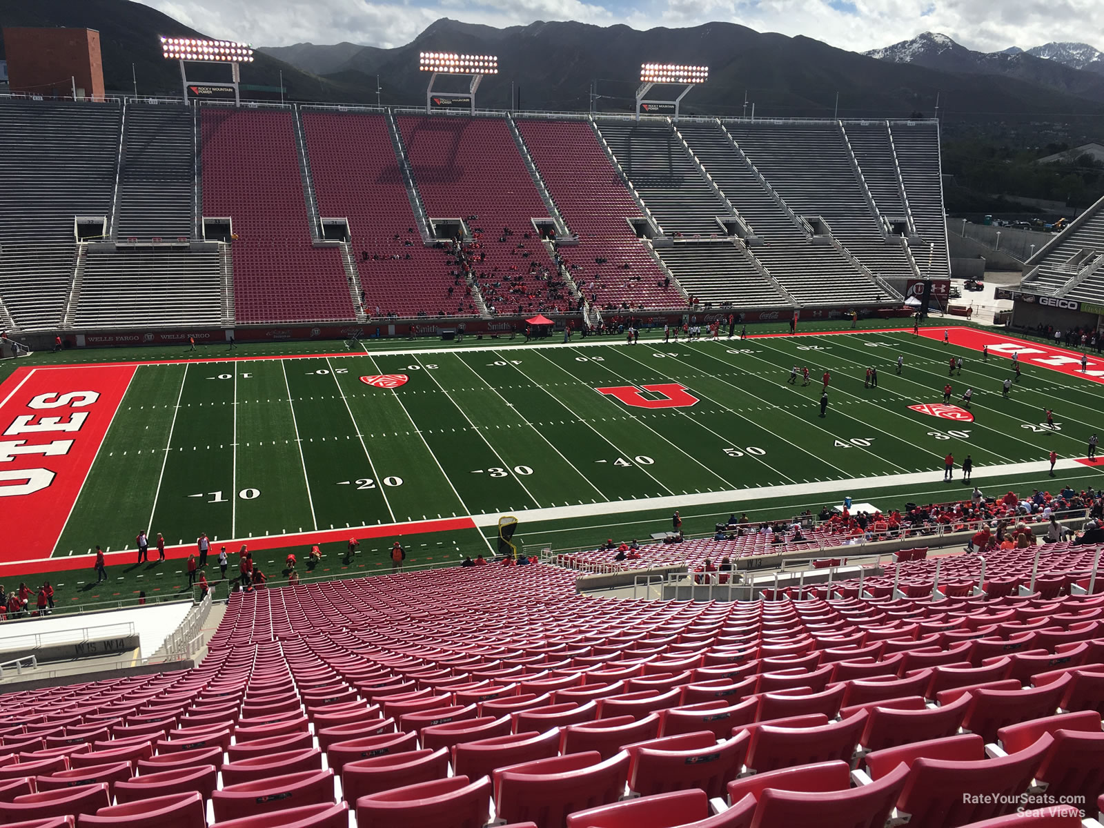 section w14, row 50 seat view  for football - rice-eccles stadium