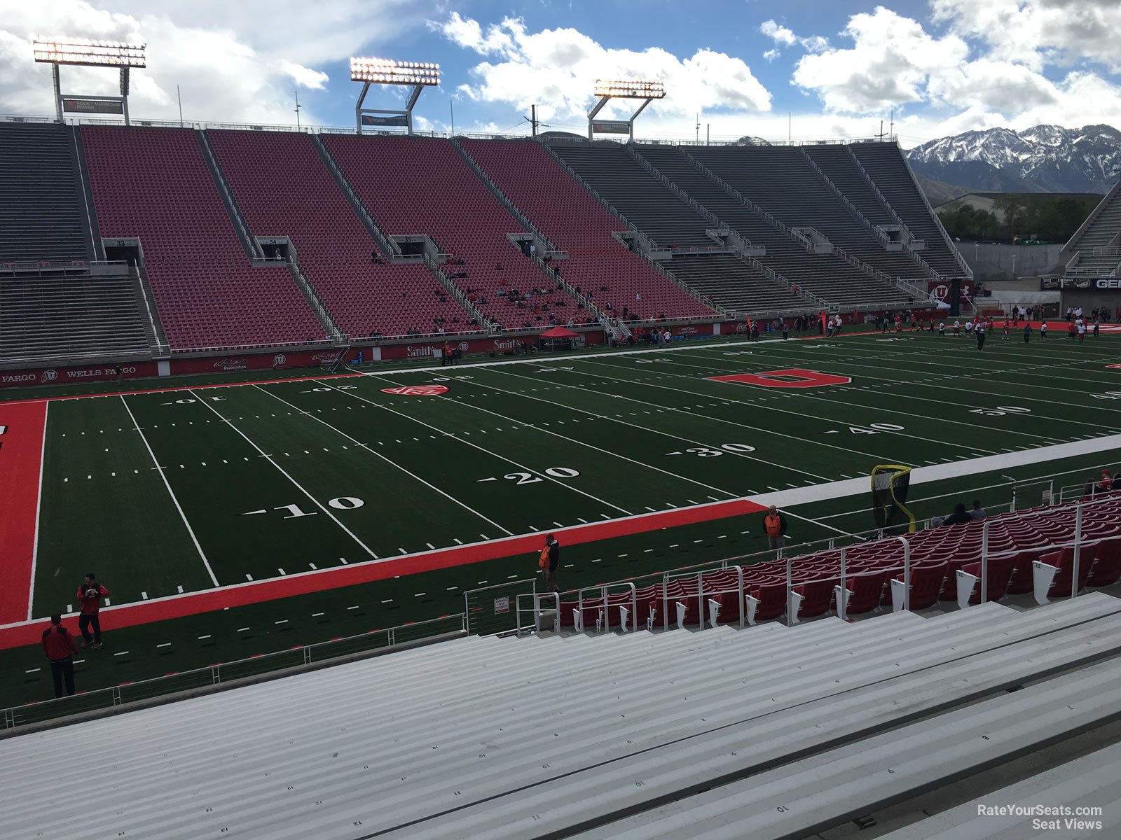 section w15, row 20 seat view  for football - rice-eccles stadium