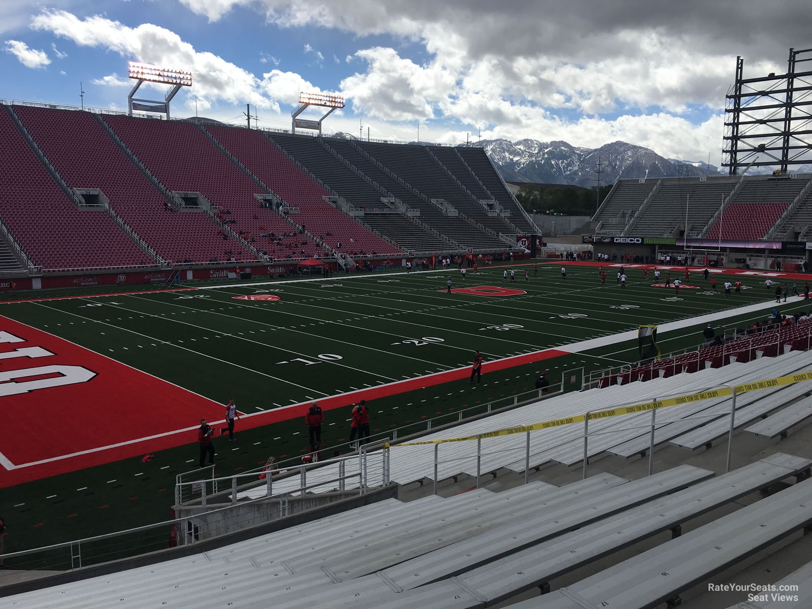 section w16, row 20 seat view  for football - rice-eccles stadium