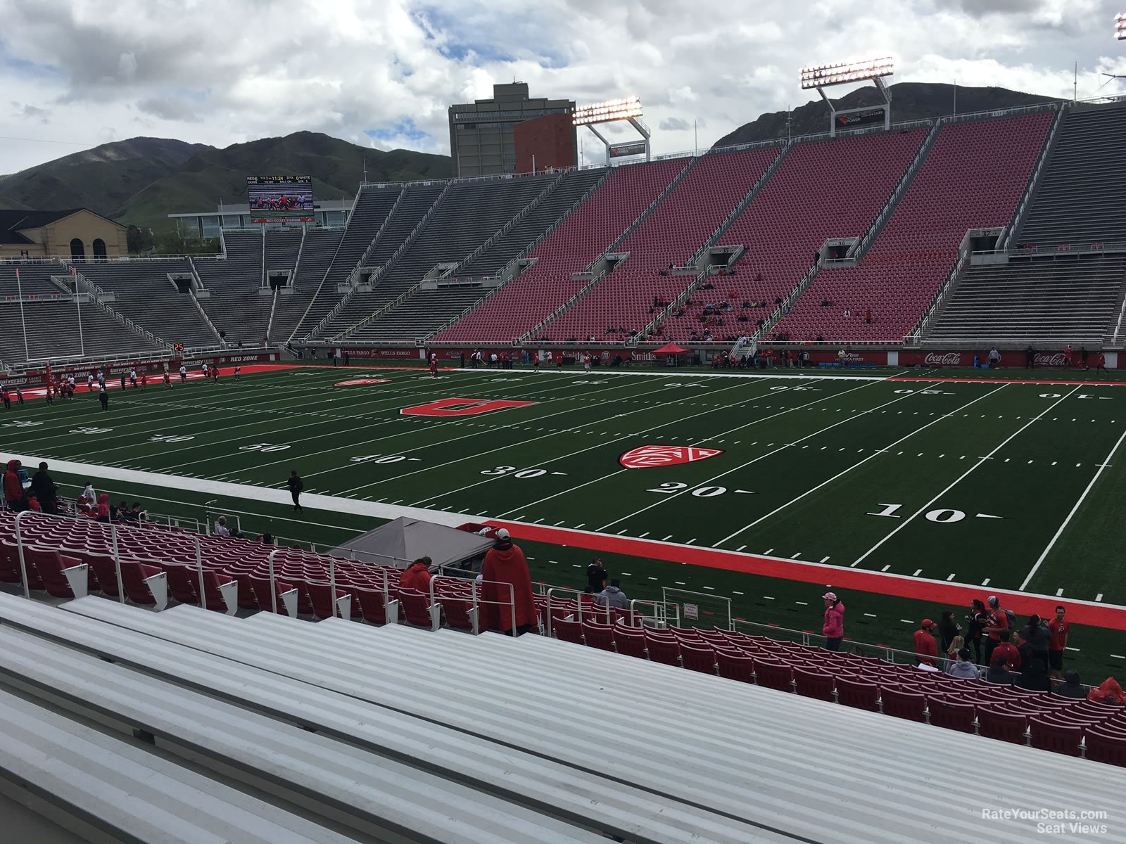 section w9, row 20 seat view  for football - rice-eccles stadium