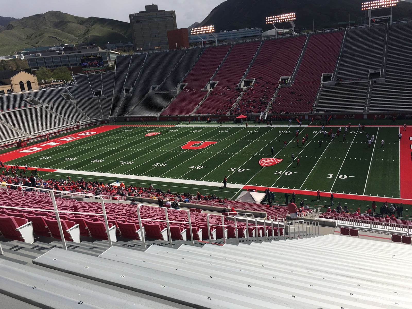 section w9, row 50 seat view  for football - rice-eccles stadium