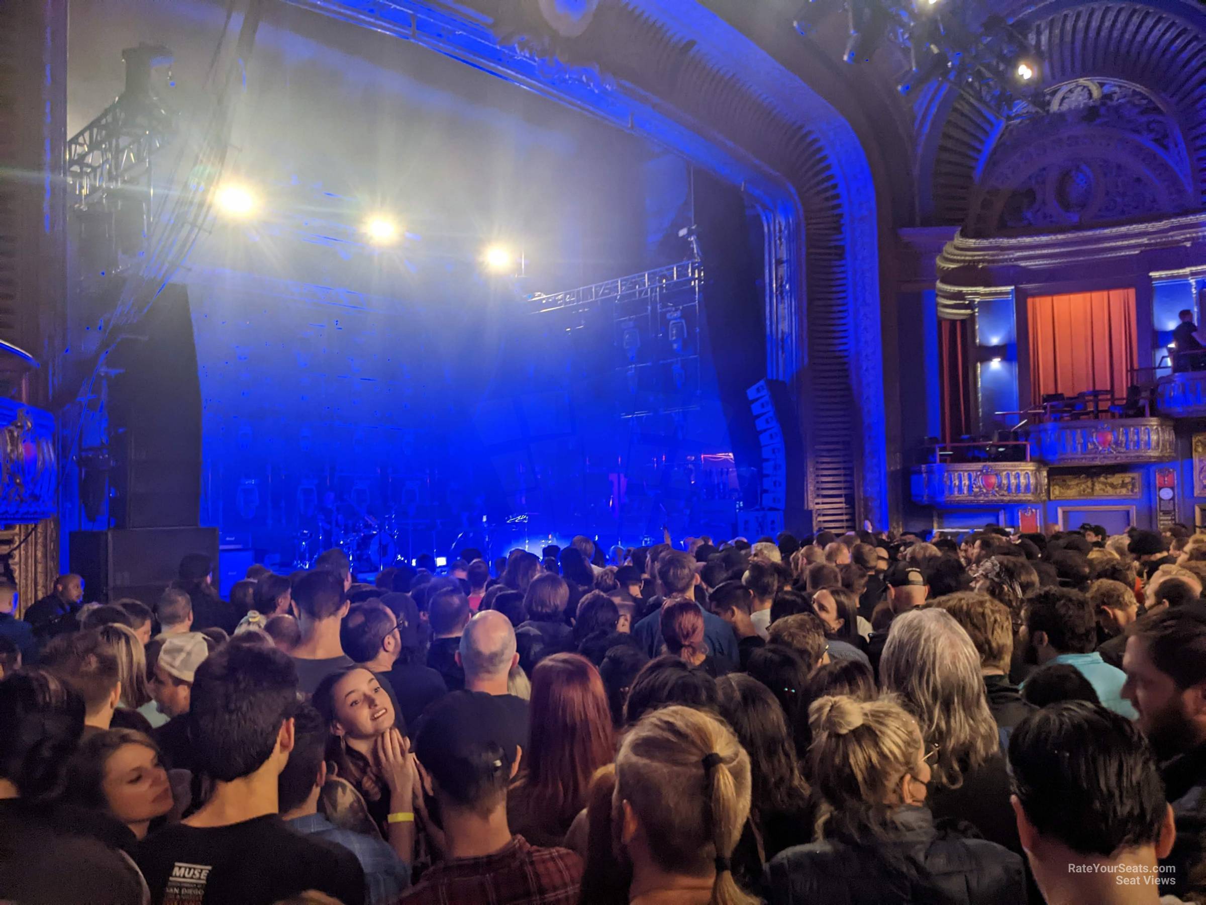 general admission floor seat view  - riviera theatre