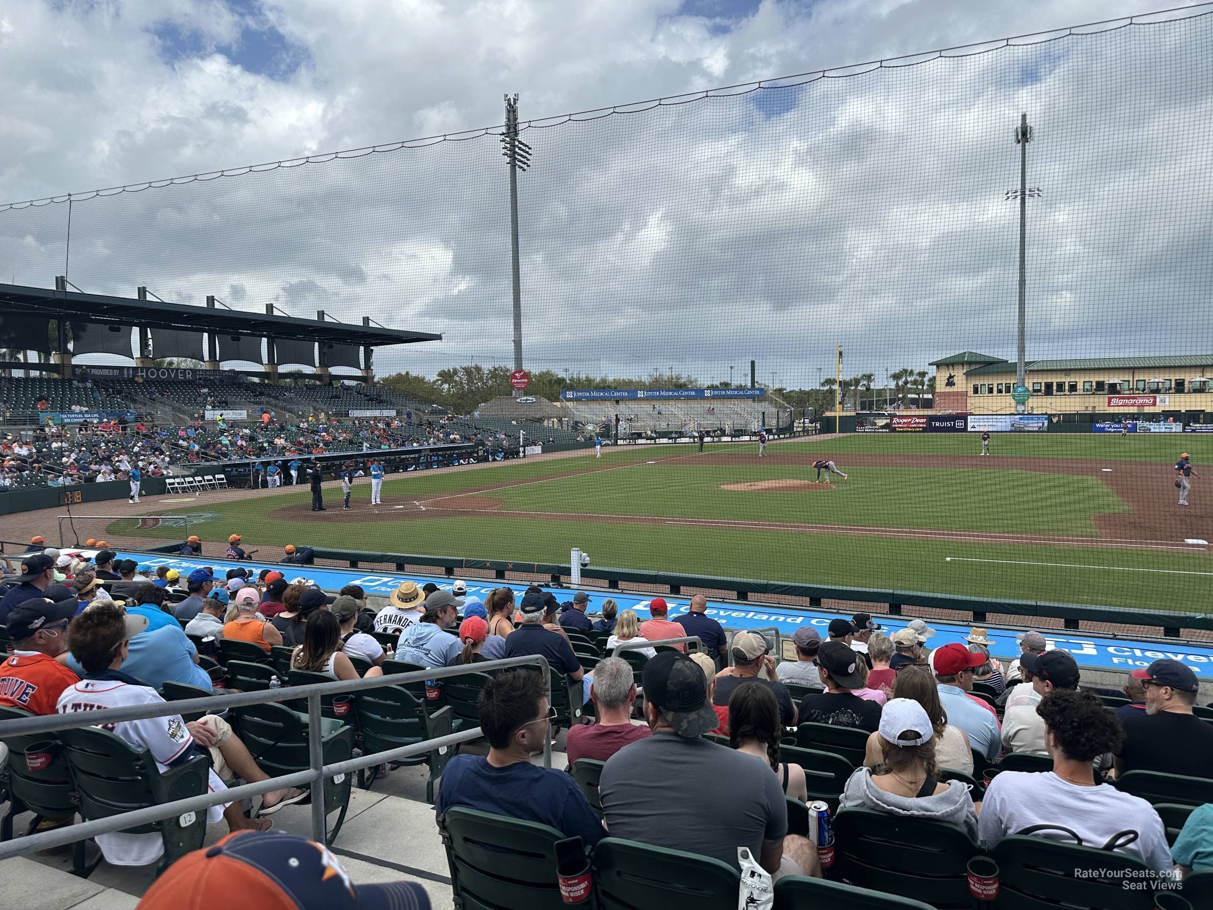 view from field box 107 row 14 seat view - roger dean stadium