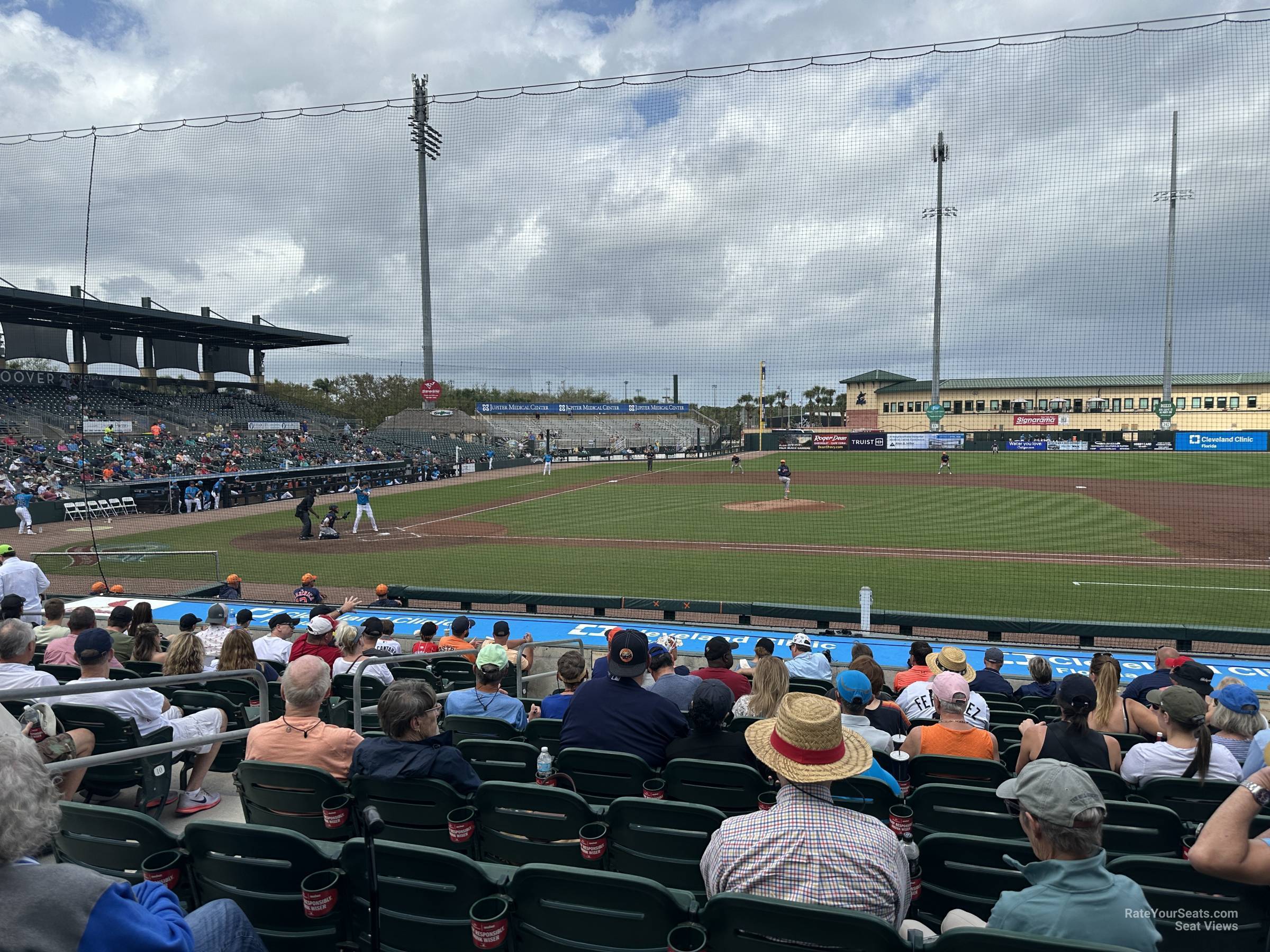 view from field box 108 row 14 seat view - roger dean stadium