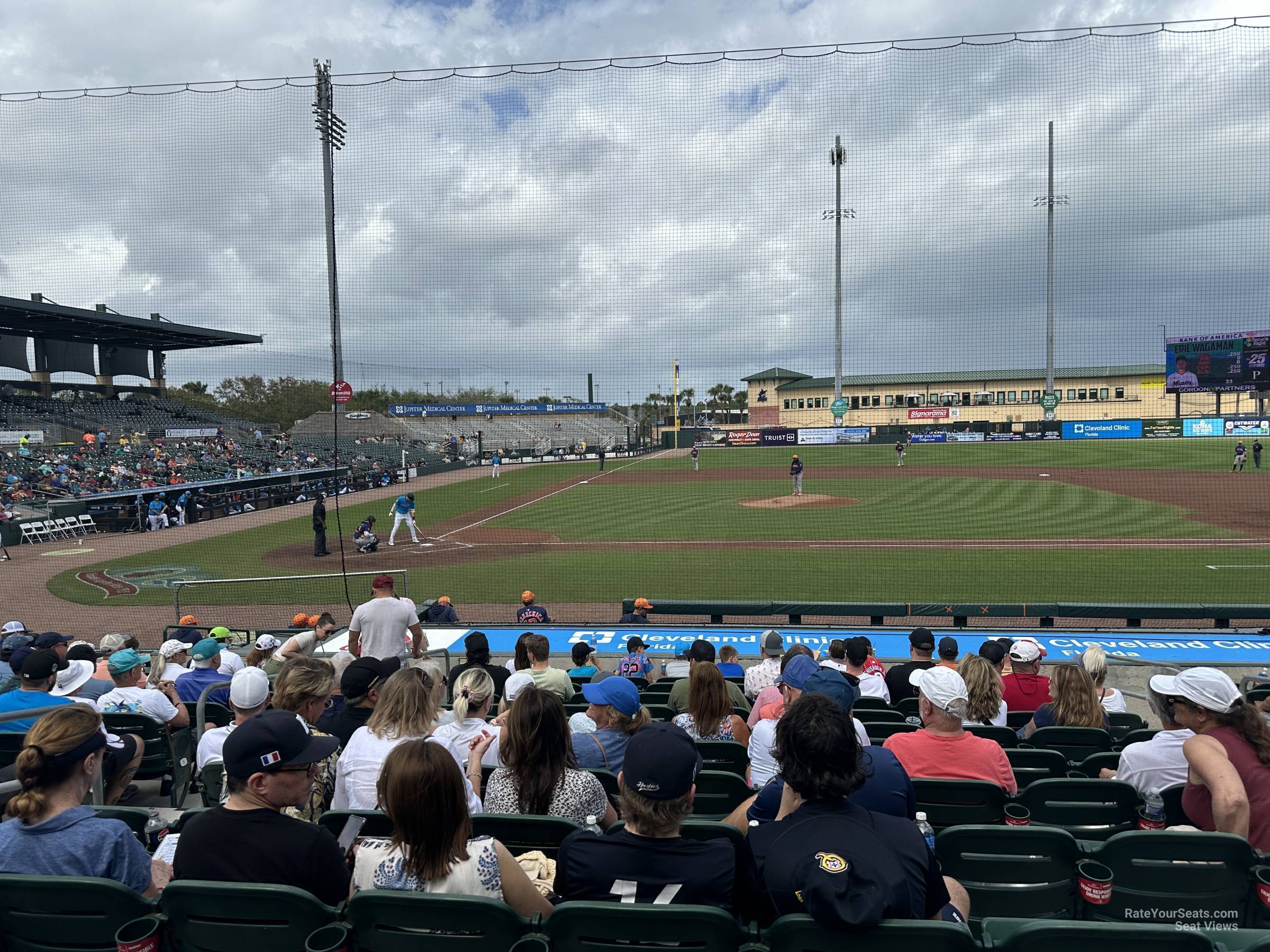 view from field box 109 row 14 seat view - roger dean stadium