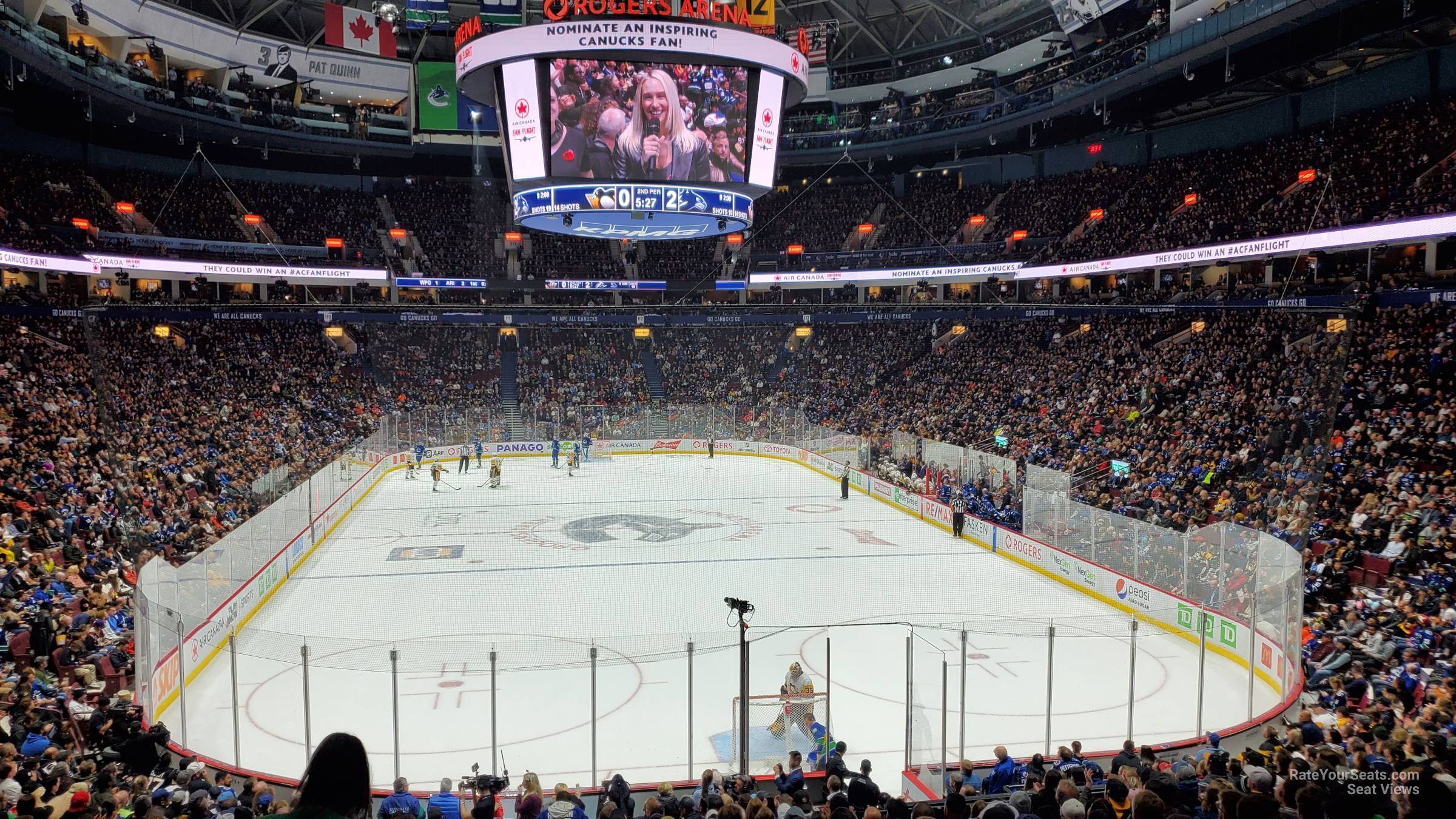 section 101, row 21 seat view  for hockey - rogers arena