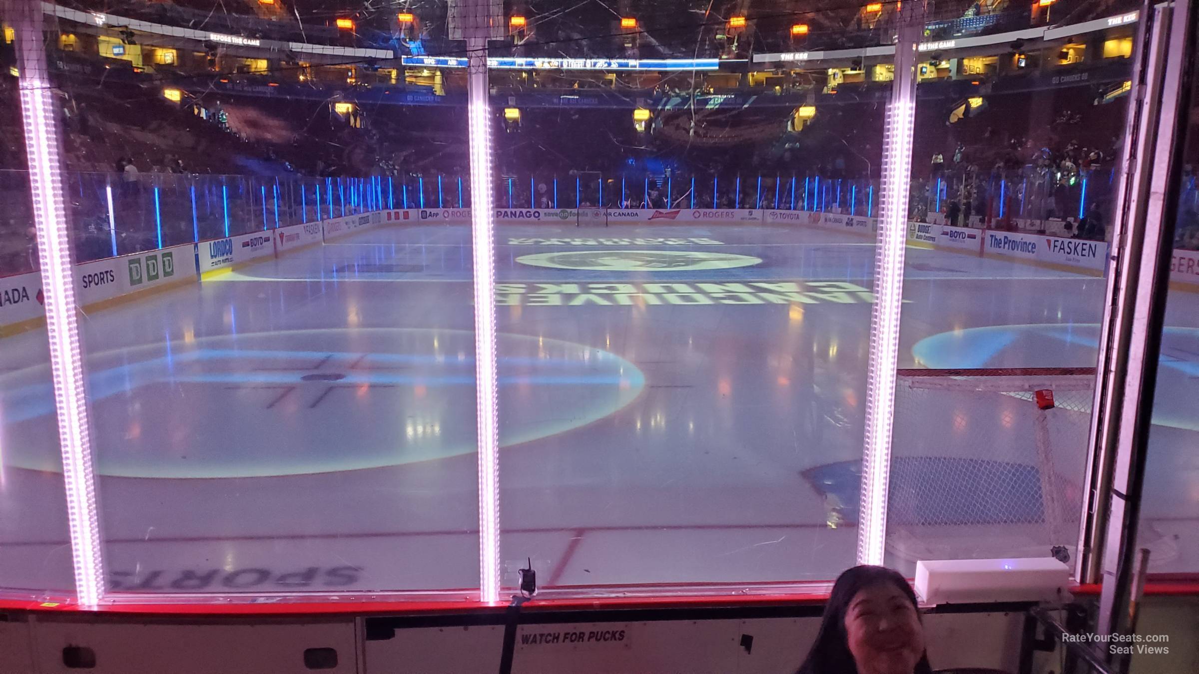 section 101, row 4 seat view  for hockey - rogers arena
