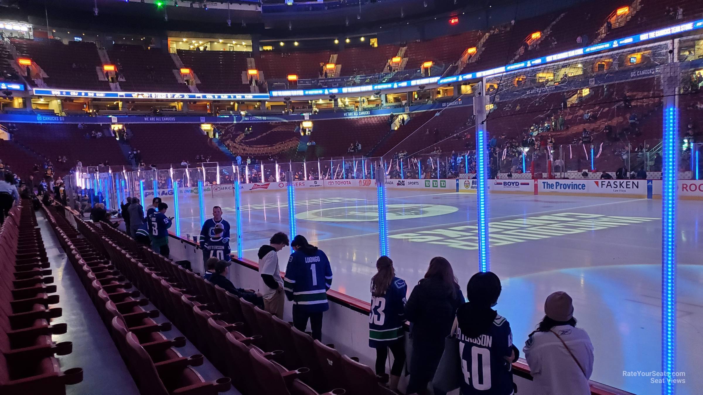 section 104, row 4 seat view  for hockey - rogers arena
