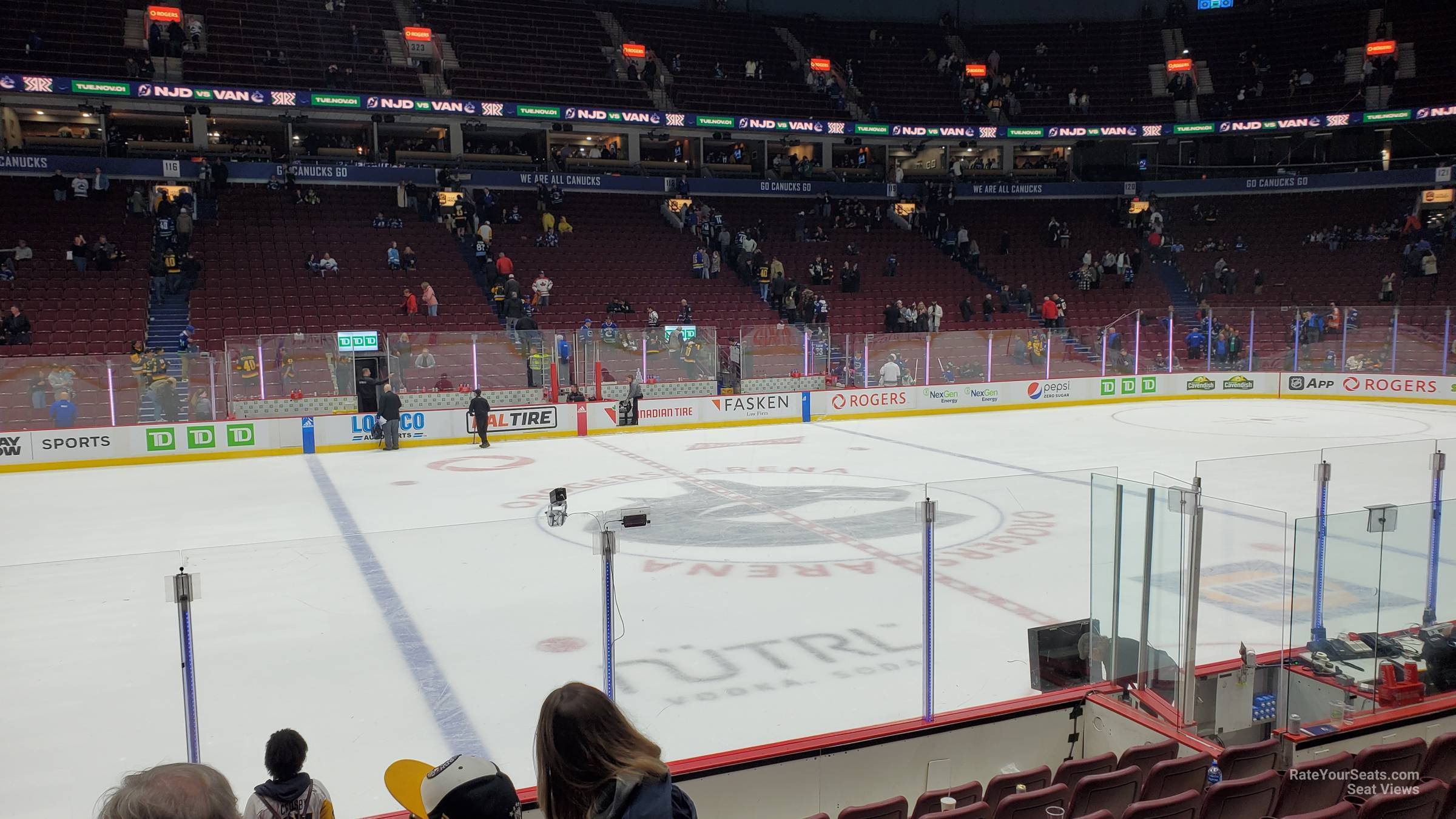 section 107, row 9 seat view  for hockey - rogers arena