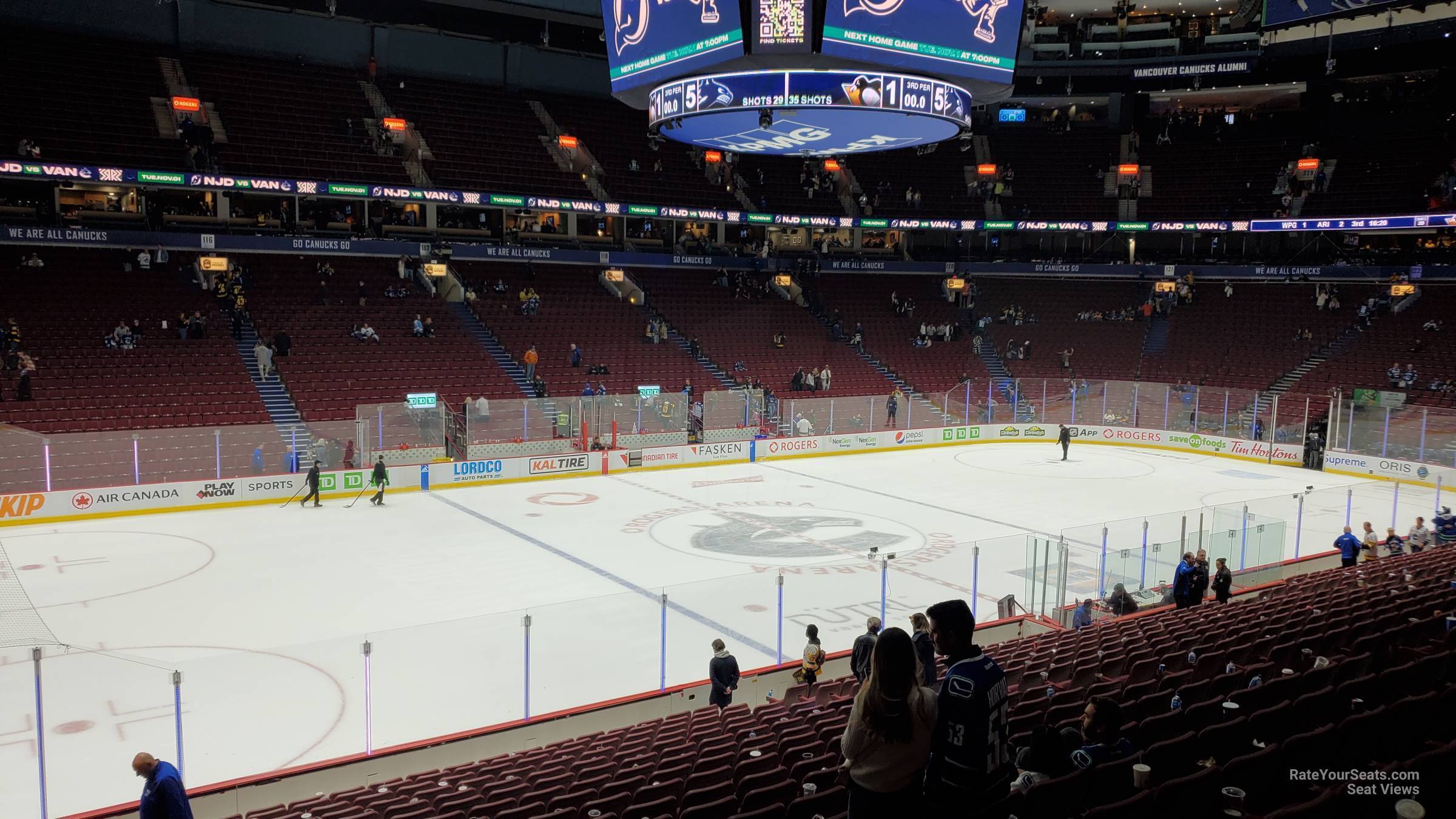 section 108, row 20 seat view  for hockey - rogers arena