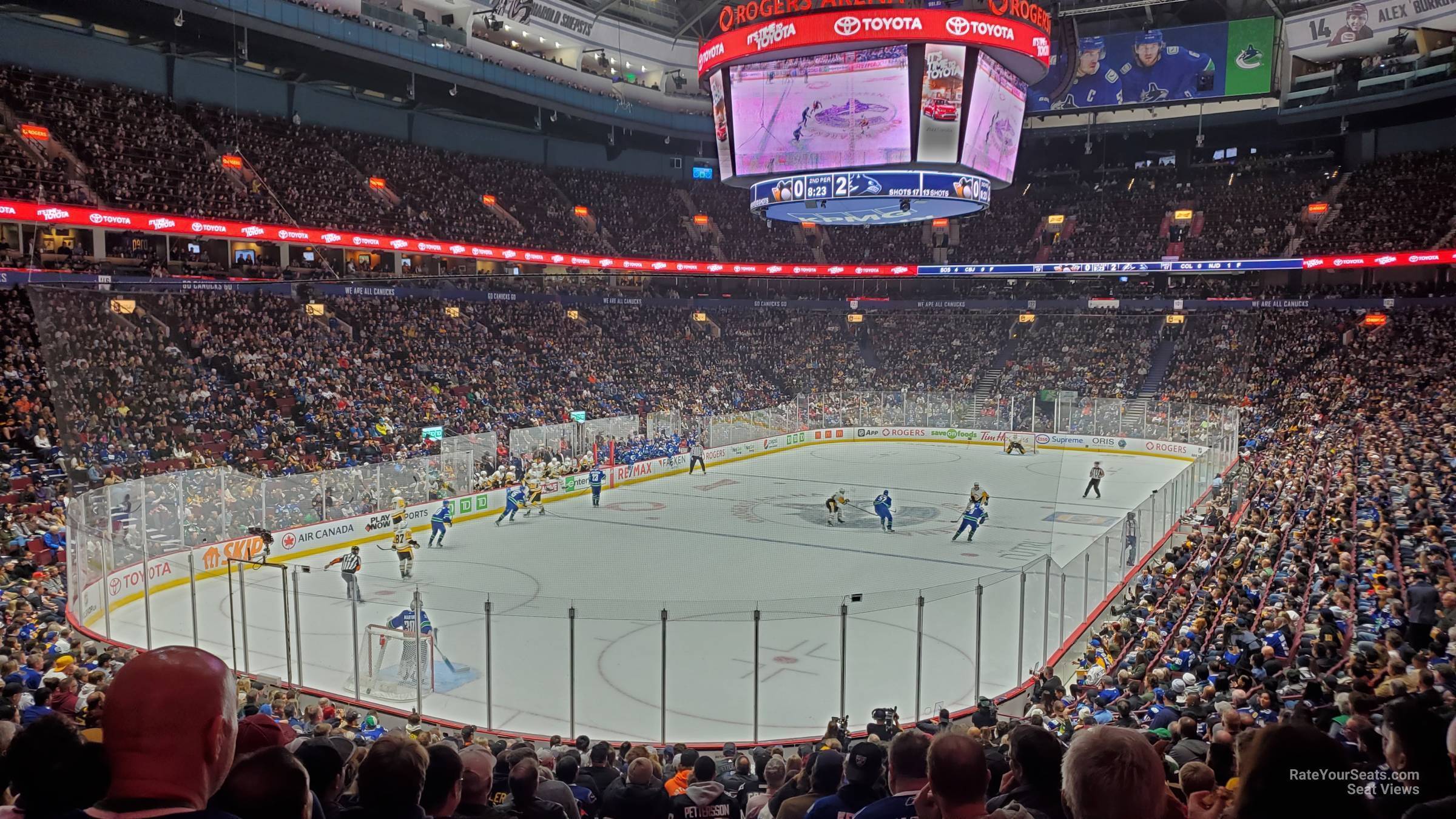 section 110, row 21 seat view  for hockey - rogers arena