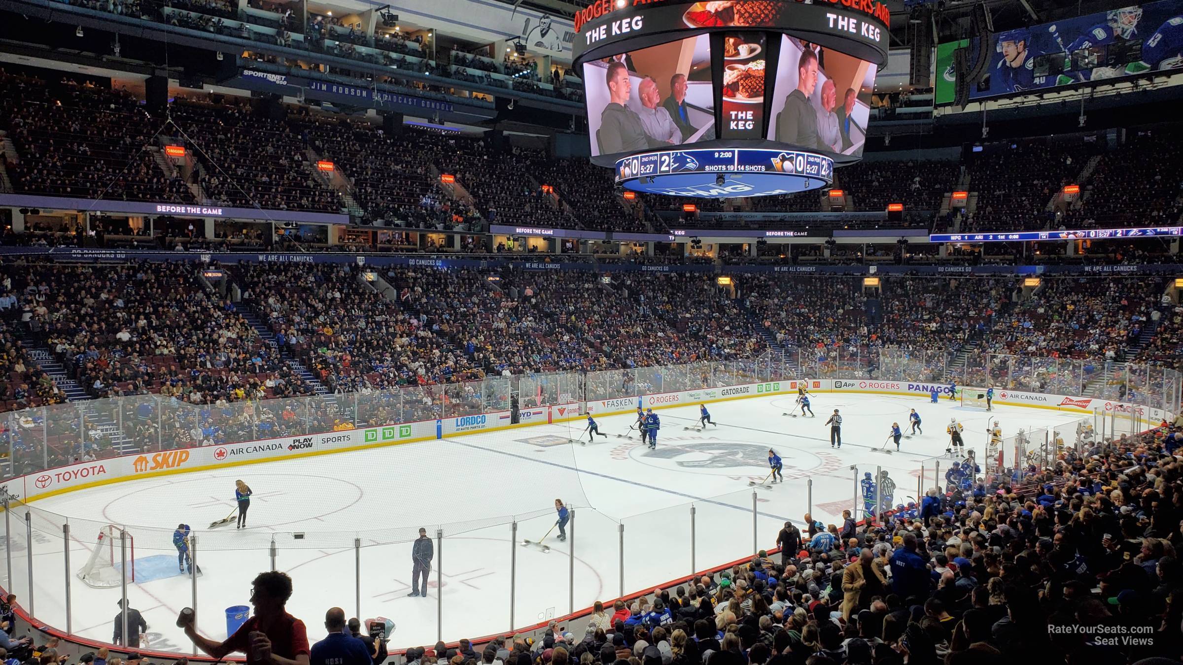 section 120, row 21 seat view  for hockey - rogers arena