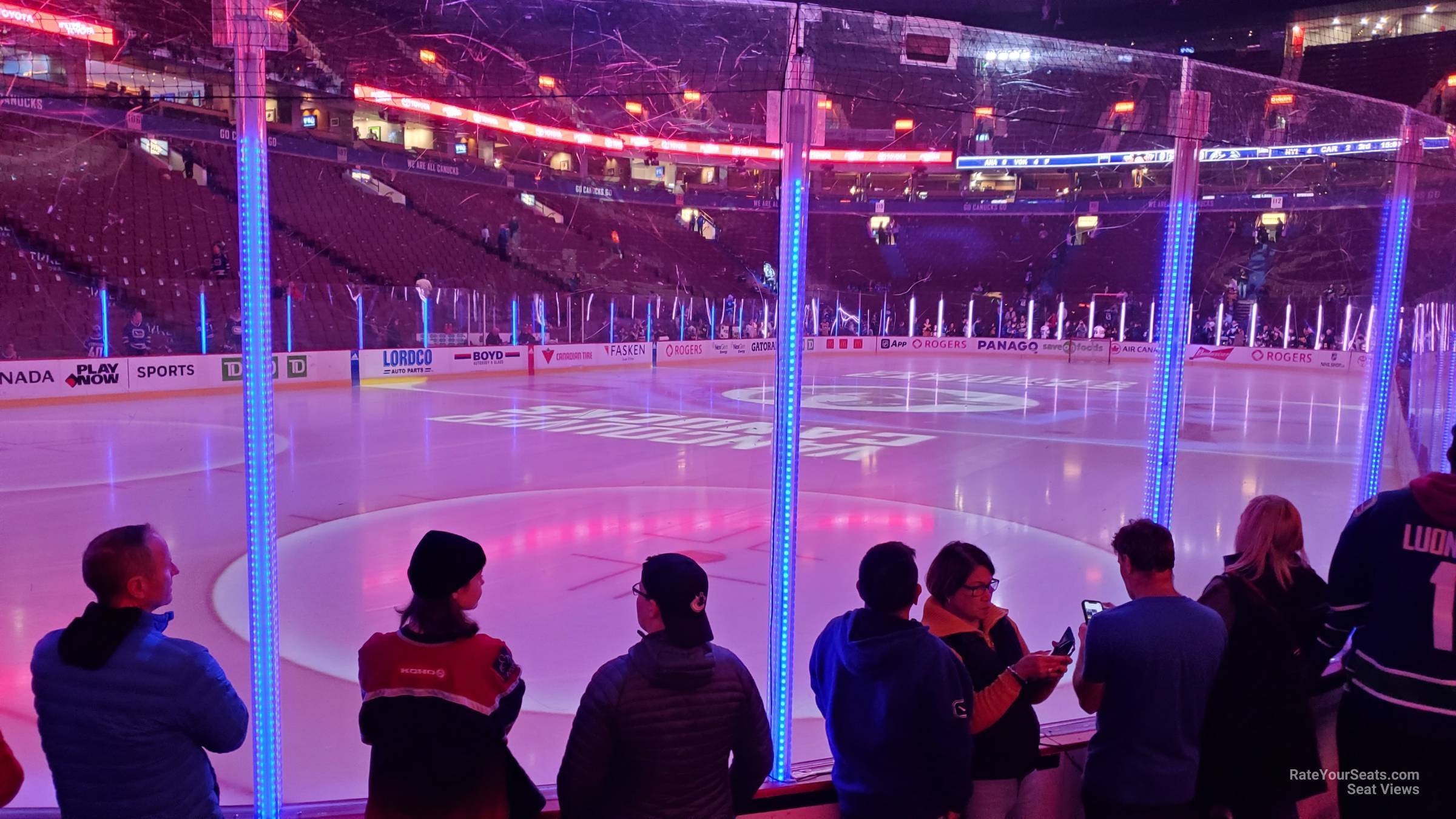 section 120, row 4 seat view  for hockey - rogers arena