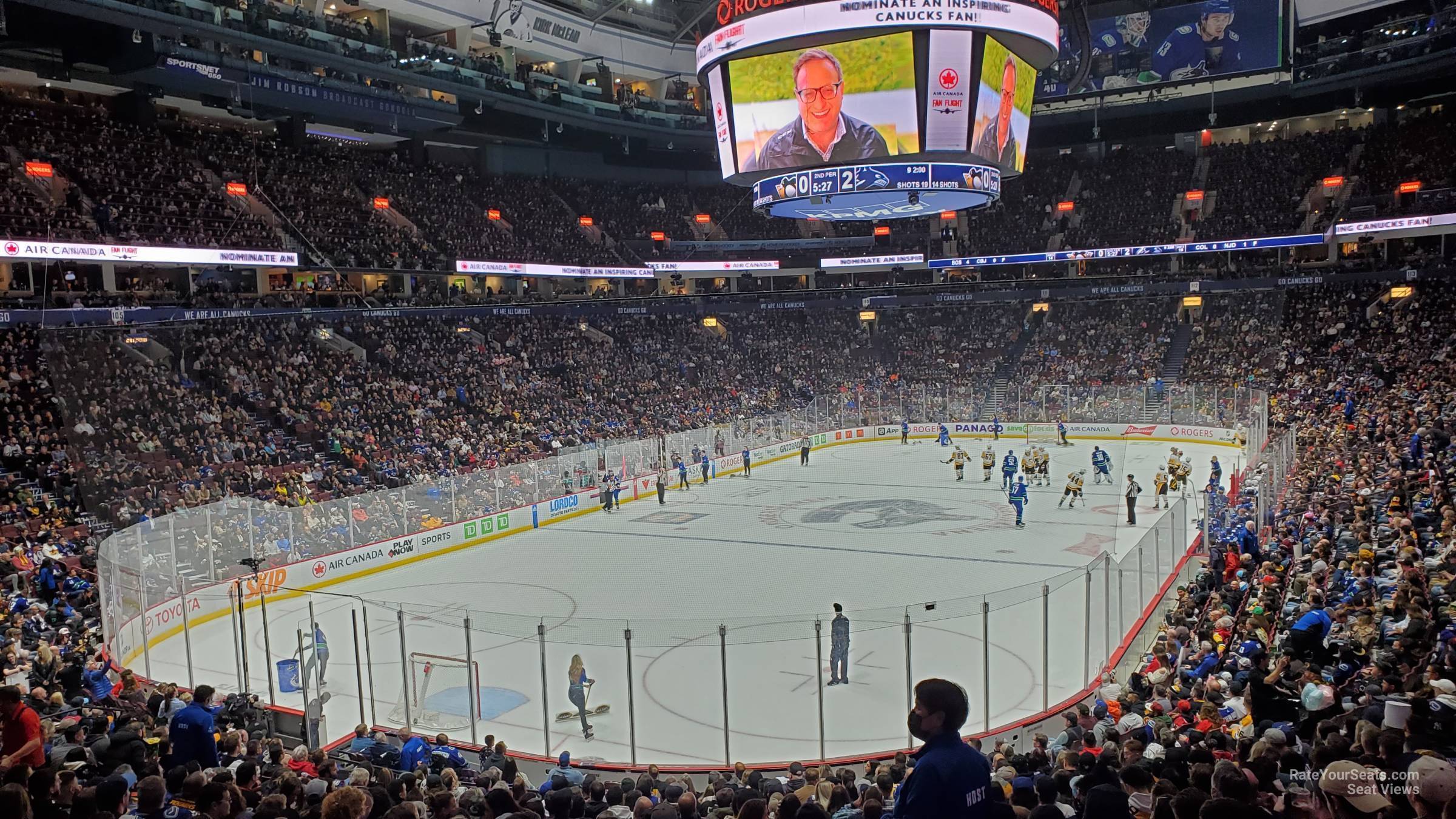 section 121, row 21 seat view  for hockey - rogers arena