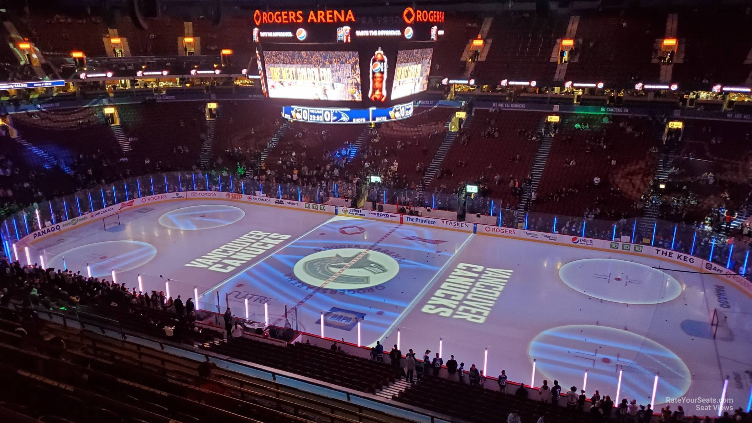 section 306, row 10 seat view  for hockey - rogers arena