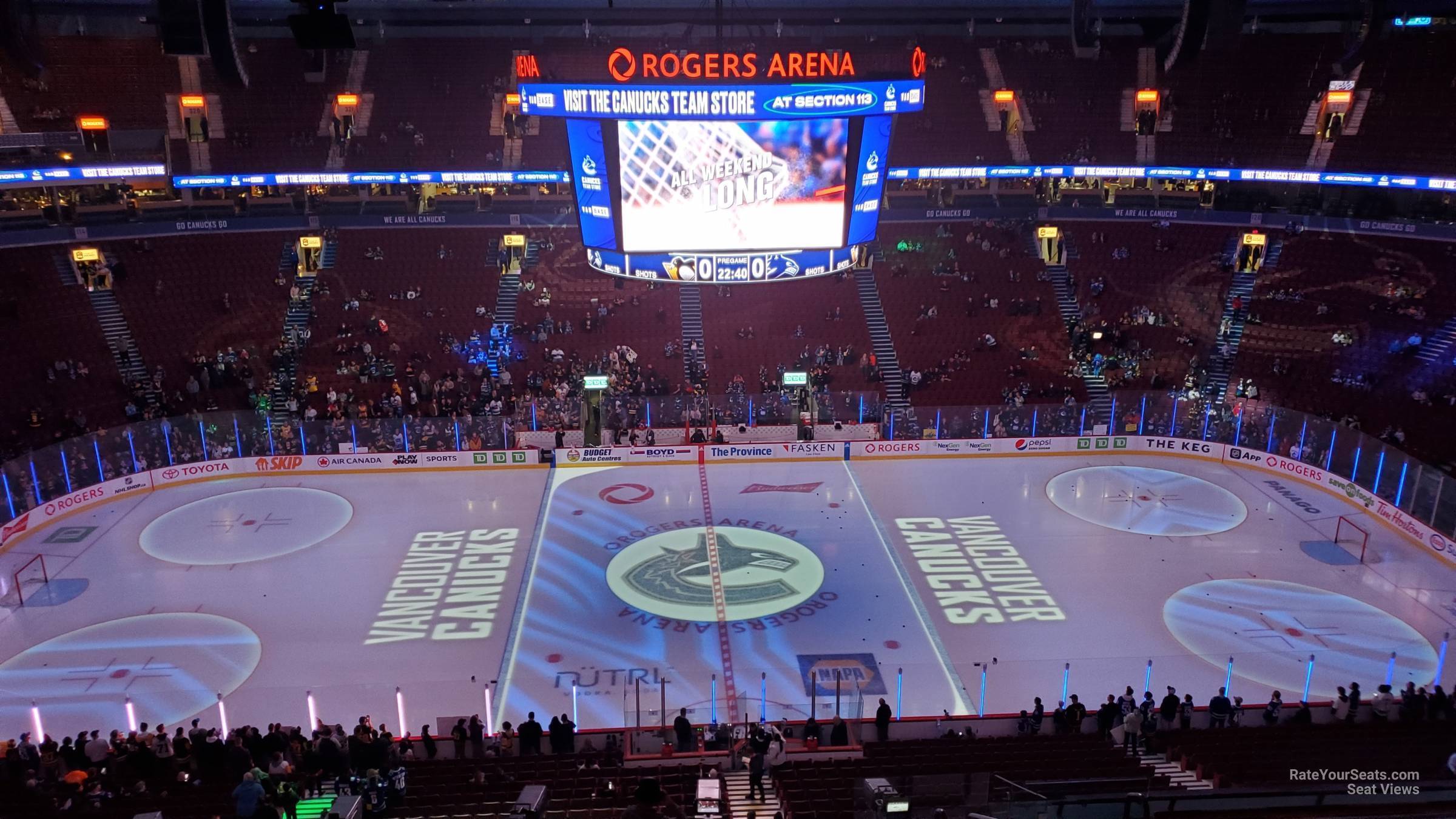 section 308, row 12 seat view  for hockey - rogers arena
