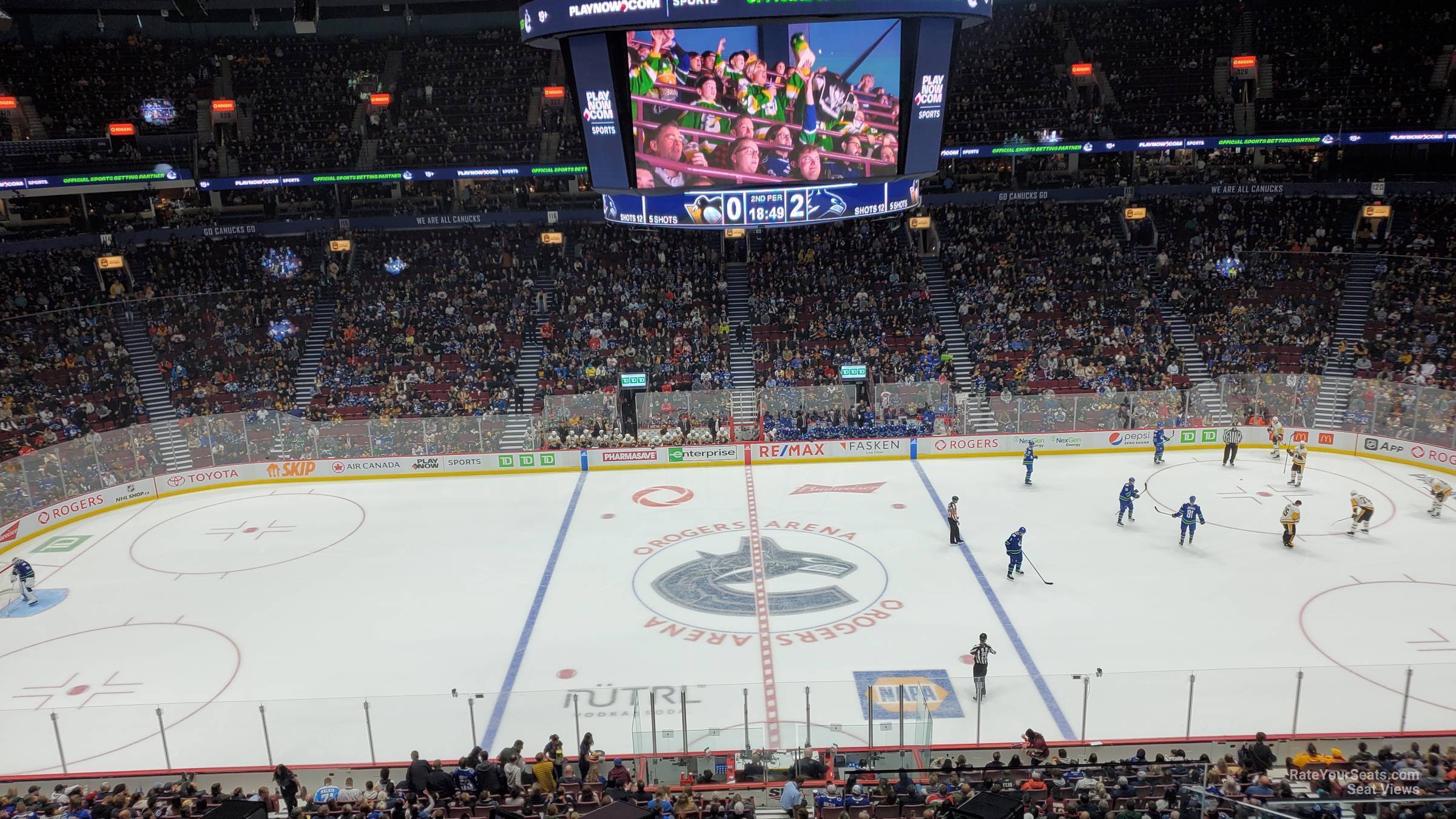 section 308, row 4 seat view  for hockey - rogers arena