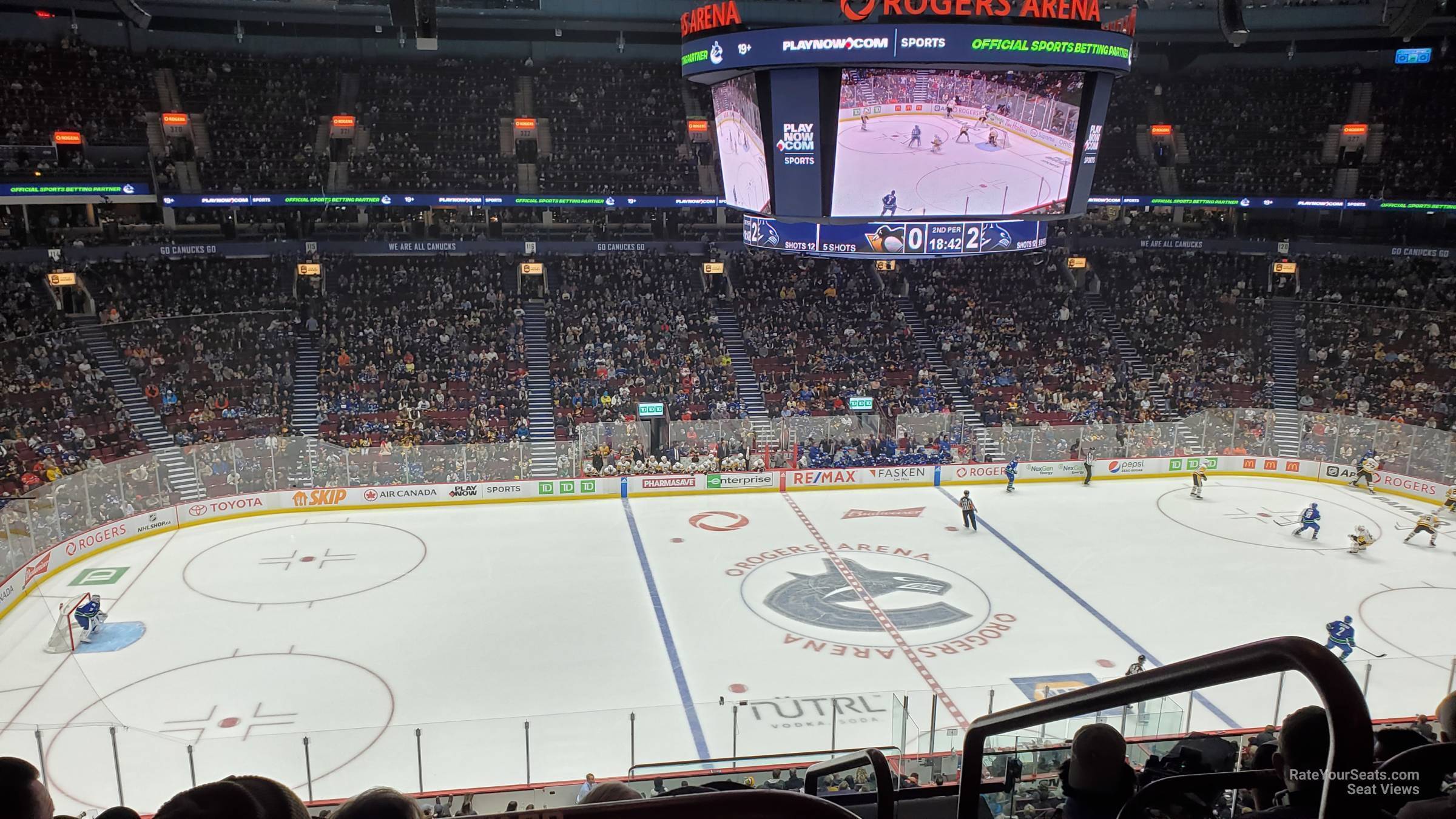 section 309, row 4 seat view  for hockey - rogers arena