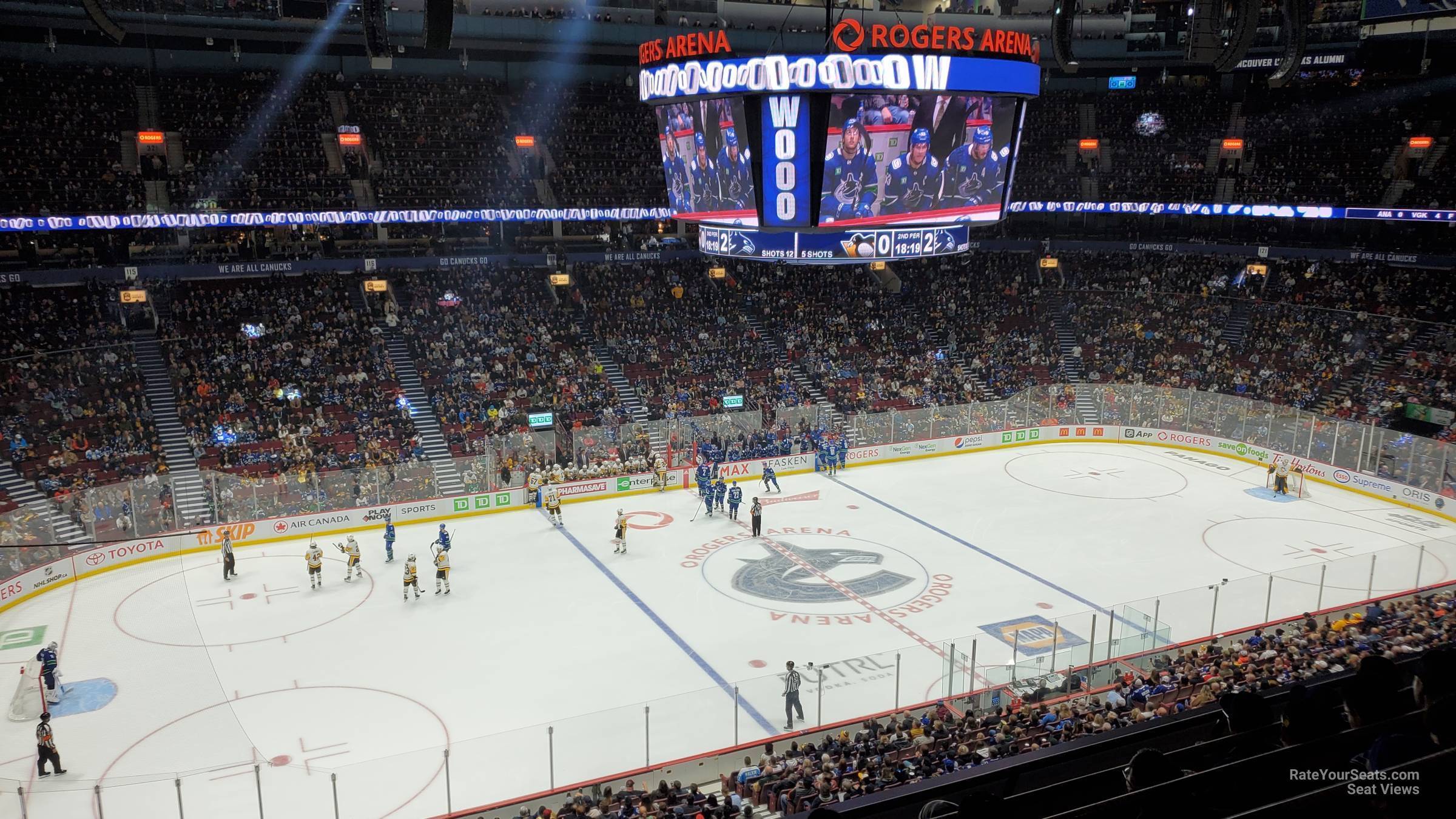 section 310, row 4 seat view  for hockey - rogers arena