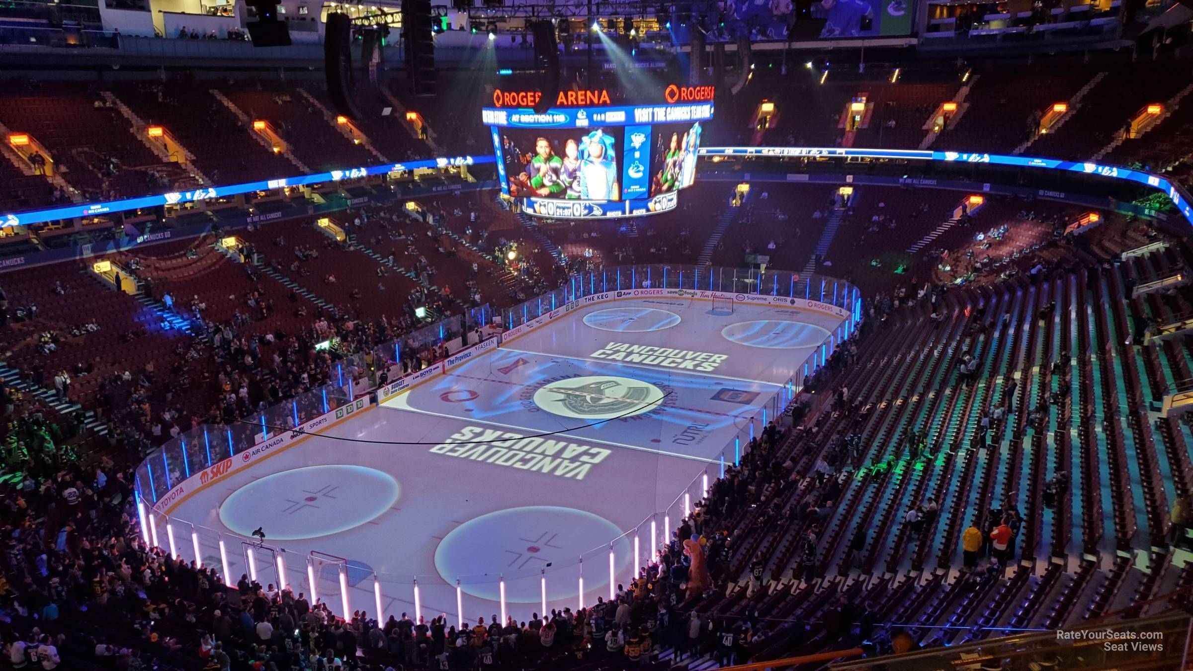section 313, row 13 seat view  for hockey - rogers arena