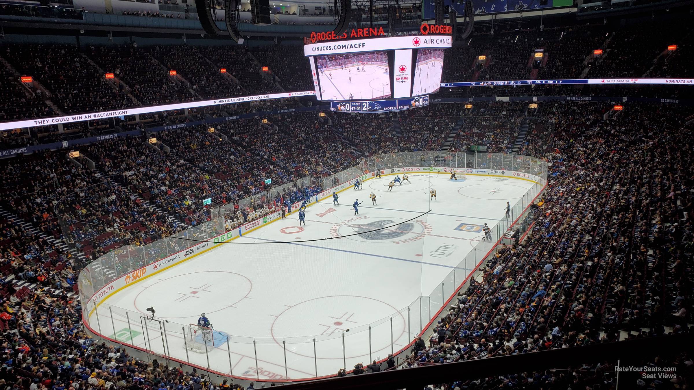 section 313, row 4 seat view  for hockey - rogers arena