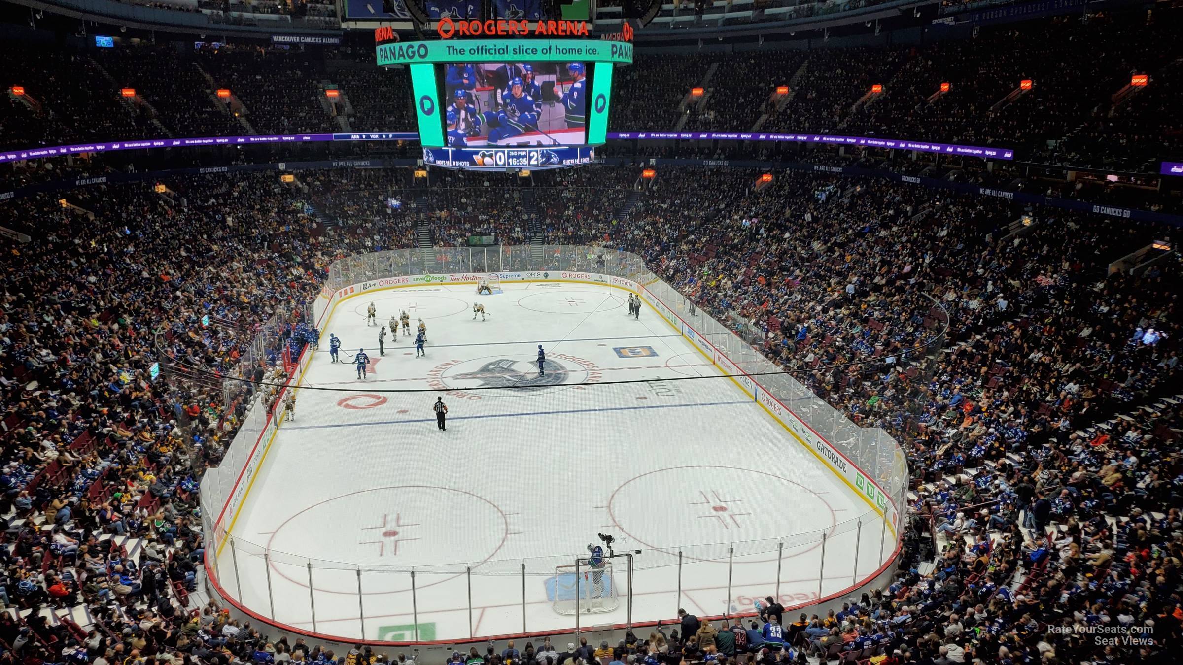 section 316, row 4 seat view  for hockey - rogers arena