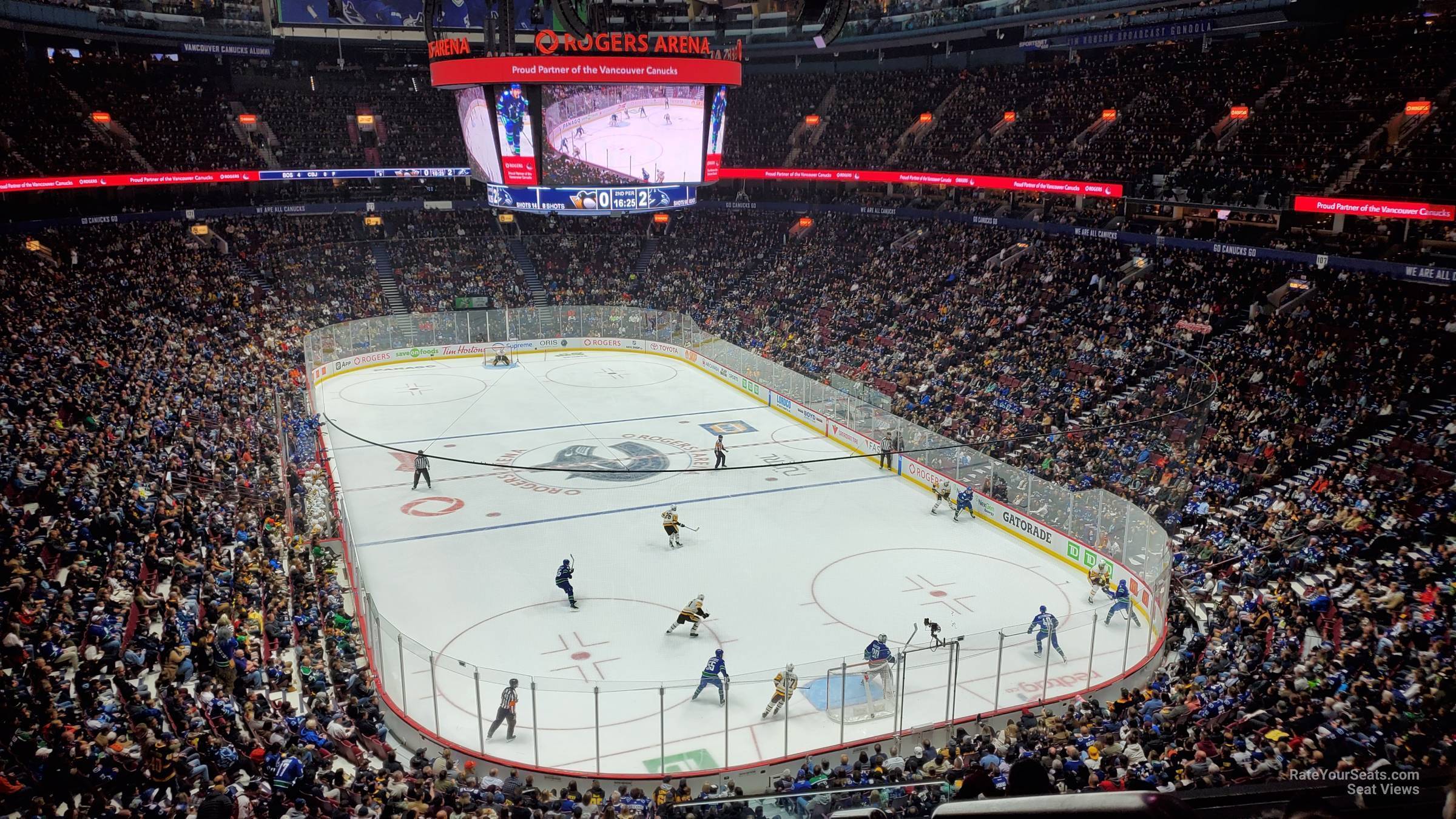 section 317, row 4 seat view  for hockey - rogers arena