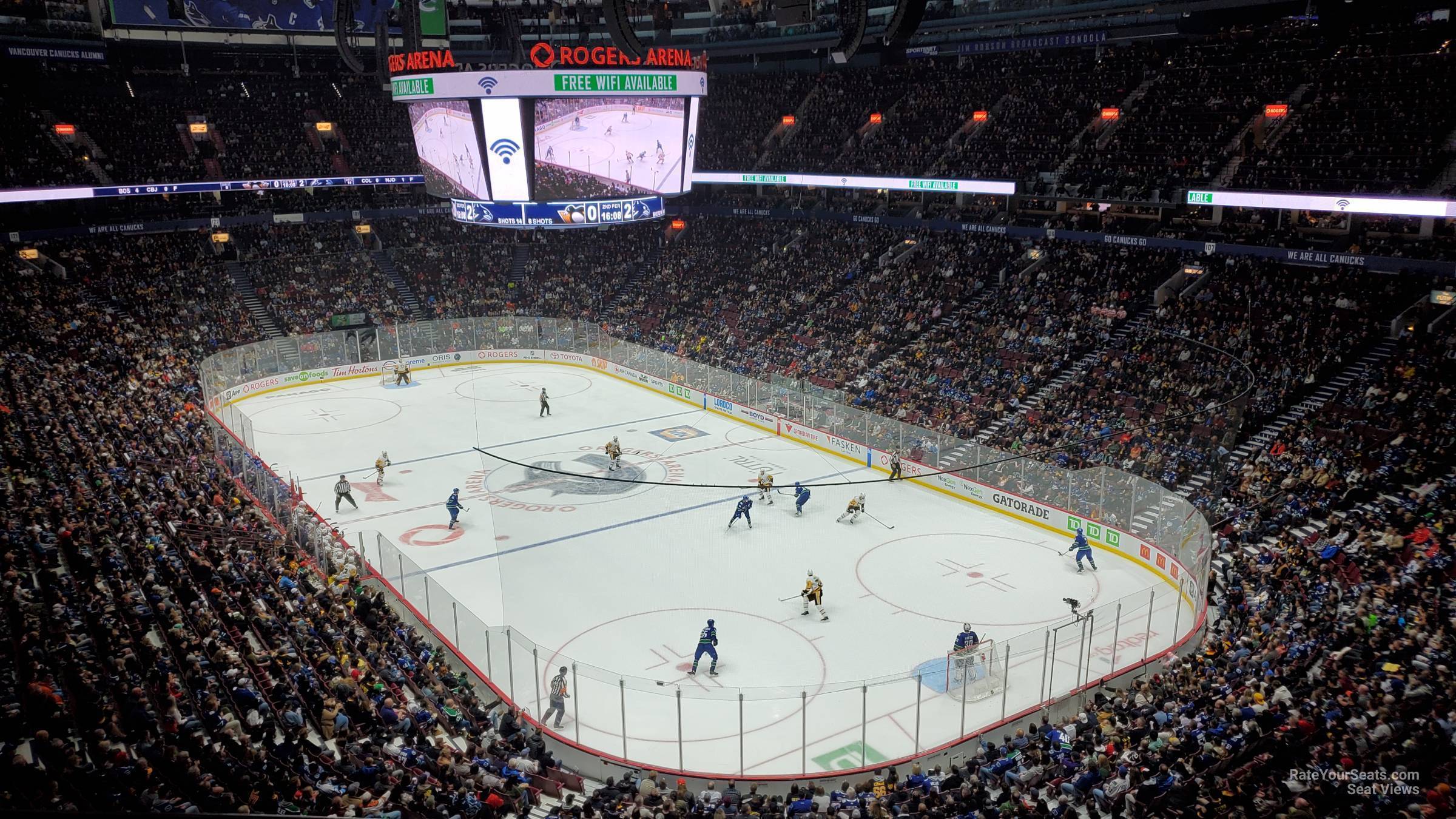 section 318, row 4 seat view  for hockey - rogers arena