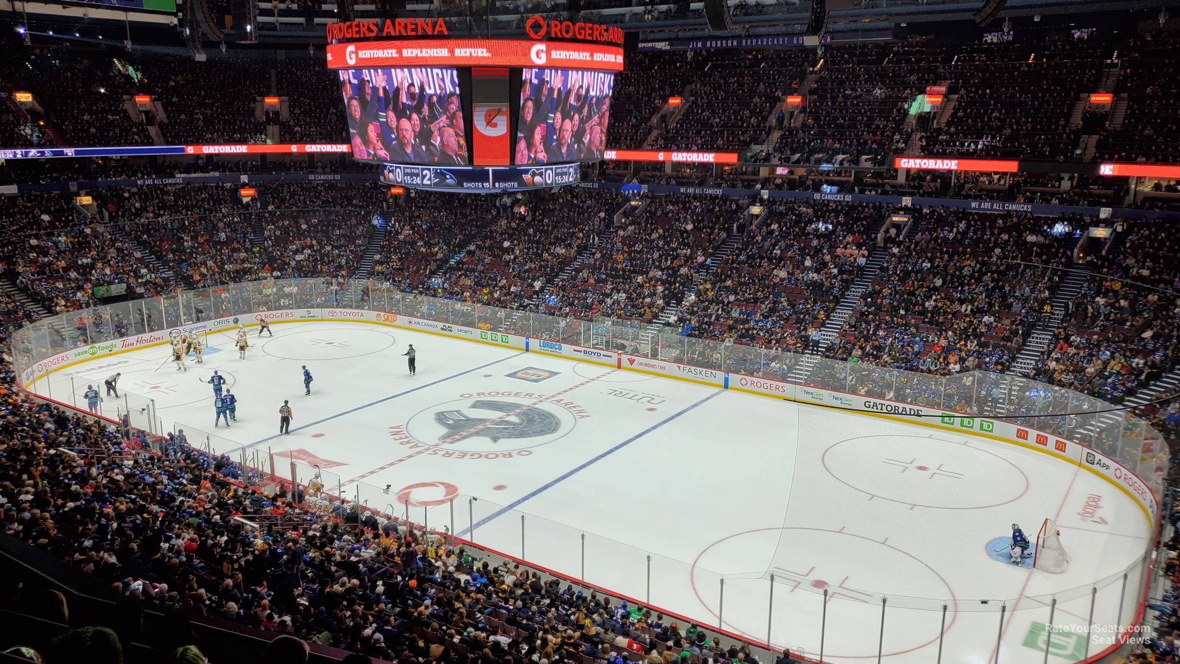 section 320, row 4 seat view  for hockey - rogers arena